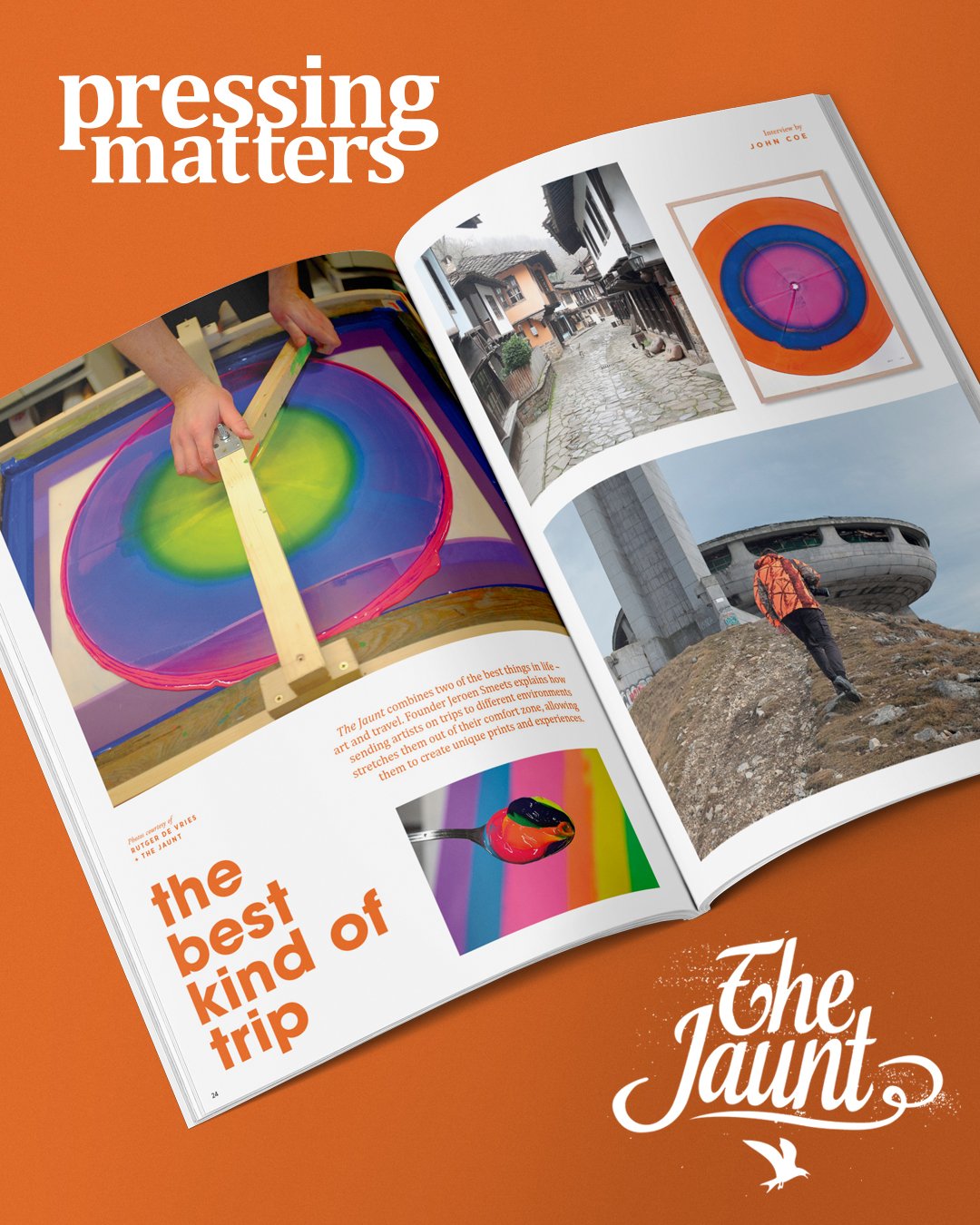 I've been a huge fan of @thejaunt for ages, so it was fantastic to talk to its founder Jeroen Smeets in Issue 33 of @pressingmattersmag. The Jaunt combines two of the best things in life - art and travel! Jeroen explained how sending artists on trips