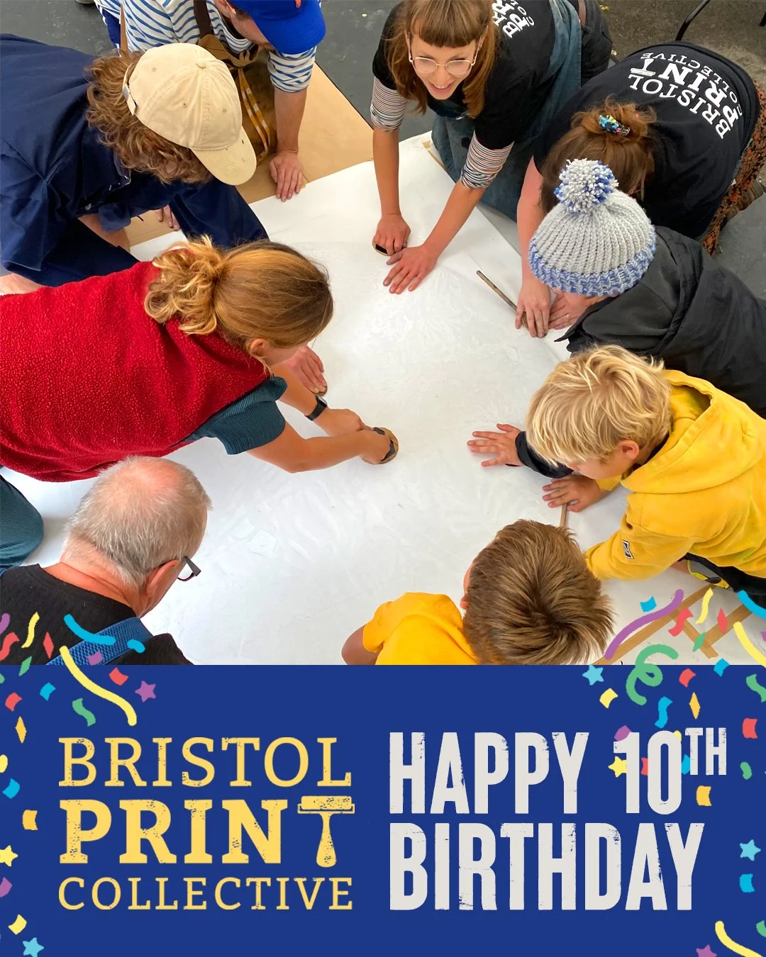 Happy 10th Birthday to BPC...! Help us to celebrate @bristolprintworkshop Bristol Print Collective&rsquo;s 10th birthday at the next Bristol Print Social. On next Friday 27th March from 6-9pm at the Chocolate Factory space at @centrespacestudios, it&