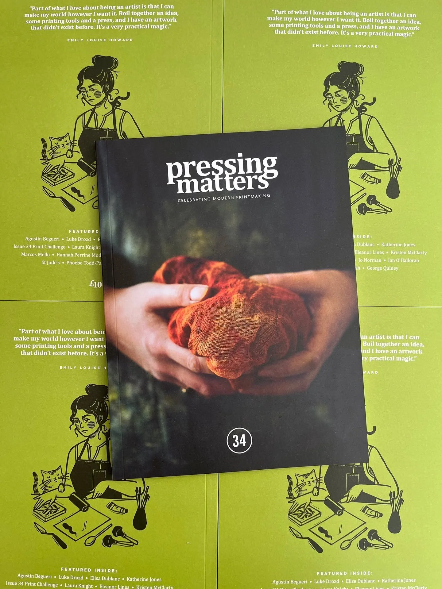 The new issue cover art by @aluncallenderphoto is looking resplendent against the back cover colour and artwork by @thediggingestgirl this morning! Lots of copies getting to stockists and subscribers in the UK this week and plenty on their way around