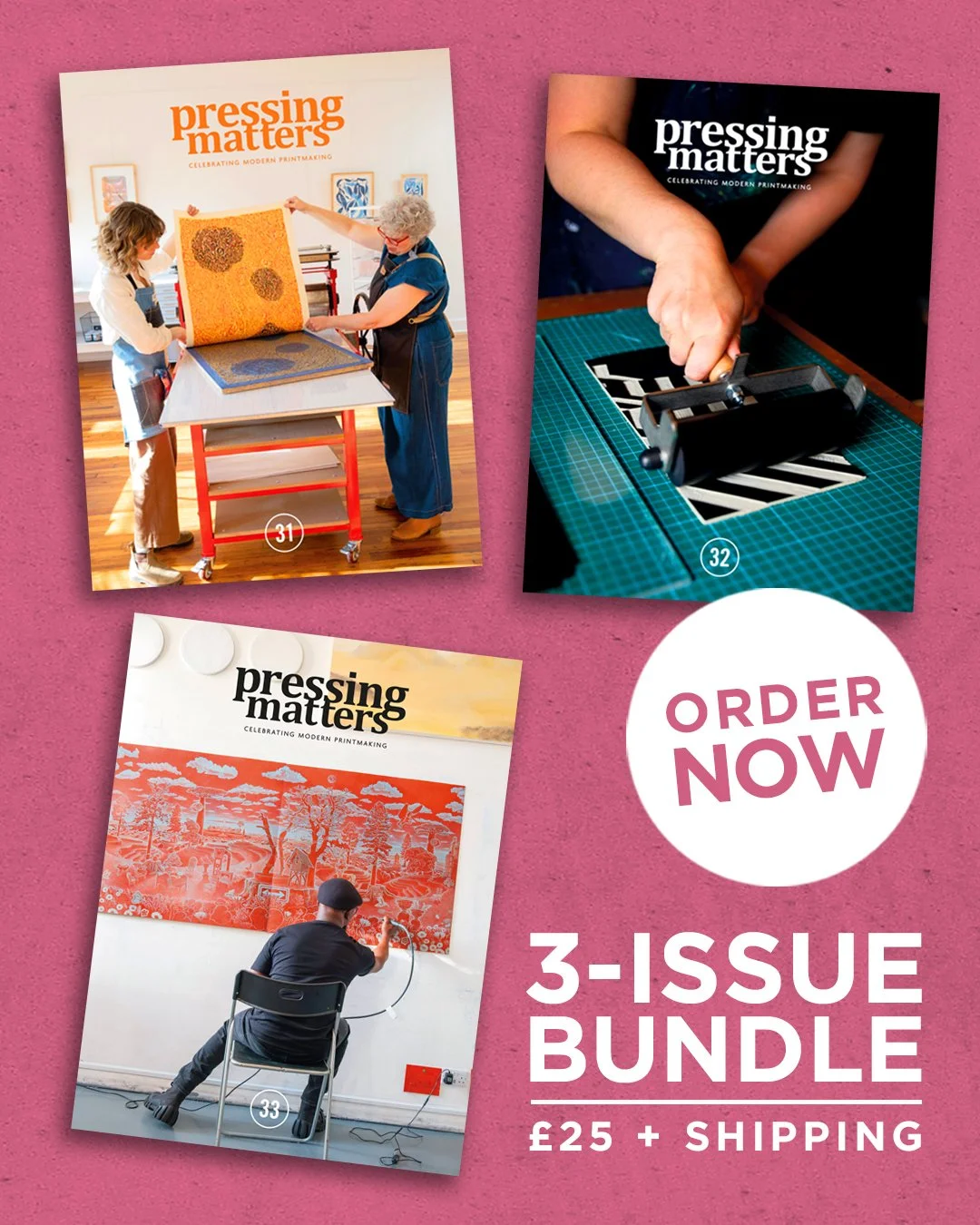 From finding joy in the unexpected to carving a deeper groove, the stories in our recent back issues are wide-ranging and full of inky inspiration. Master printmakers rub shoulders with stamp pattern designers in our latest grouping of magazines.

We