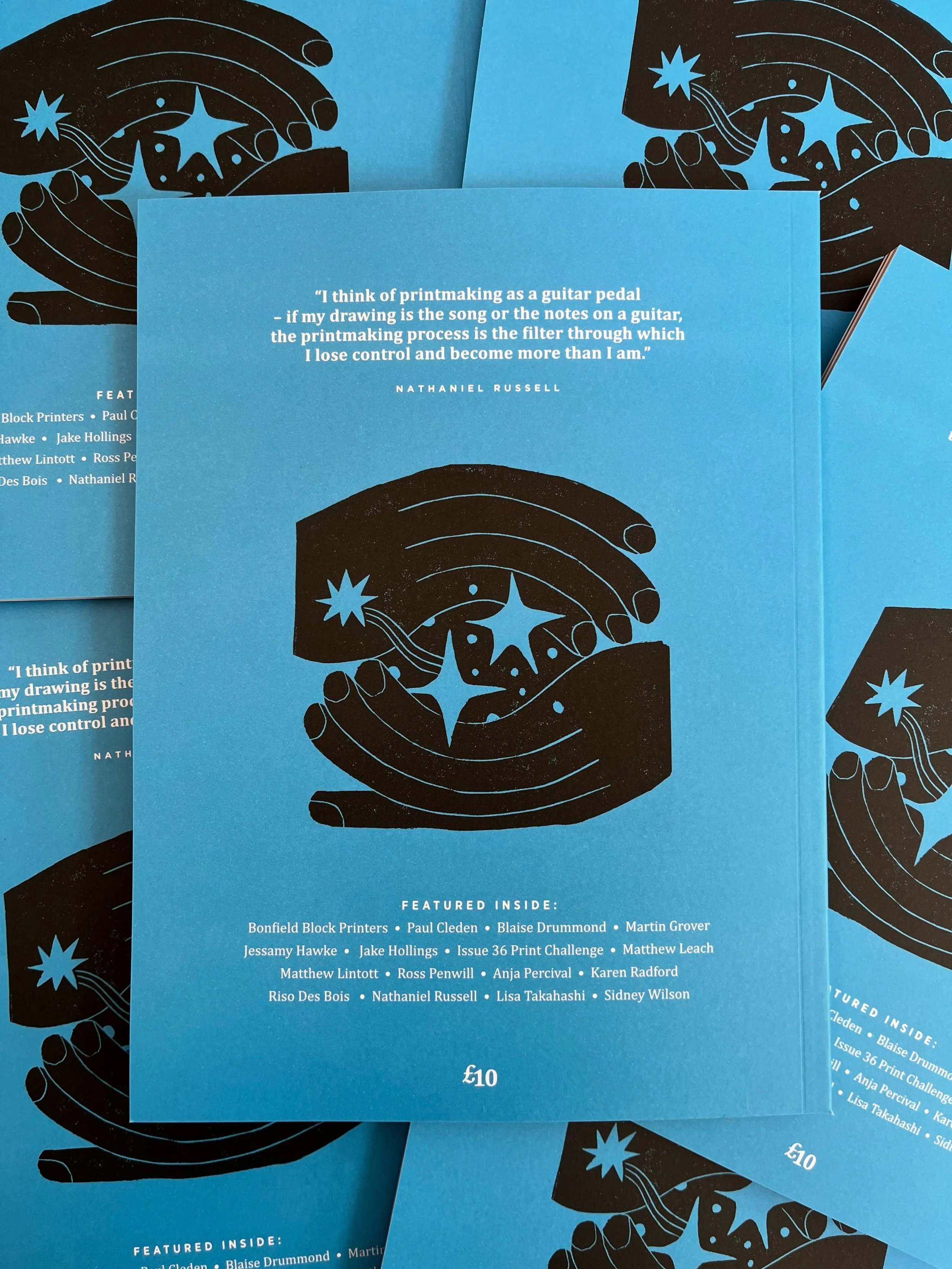 One of my favourite quotes from across all of our issues is on the back cover of Issue 36 - &ldquo;I think of printmaking as a guitar pedal &ndash; if my drawing is the song or the notes on a guitar, the printmaking process is the filter through whic