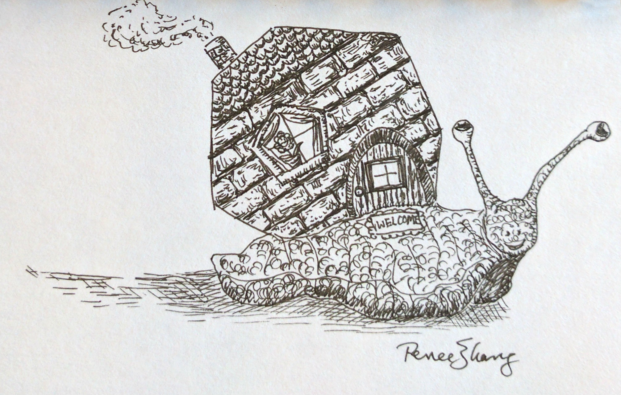 Snail Carrying Home