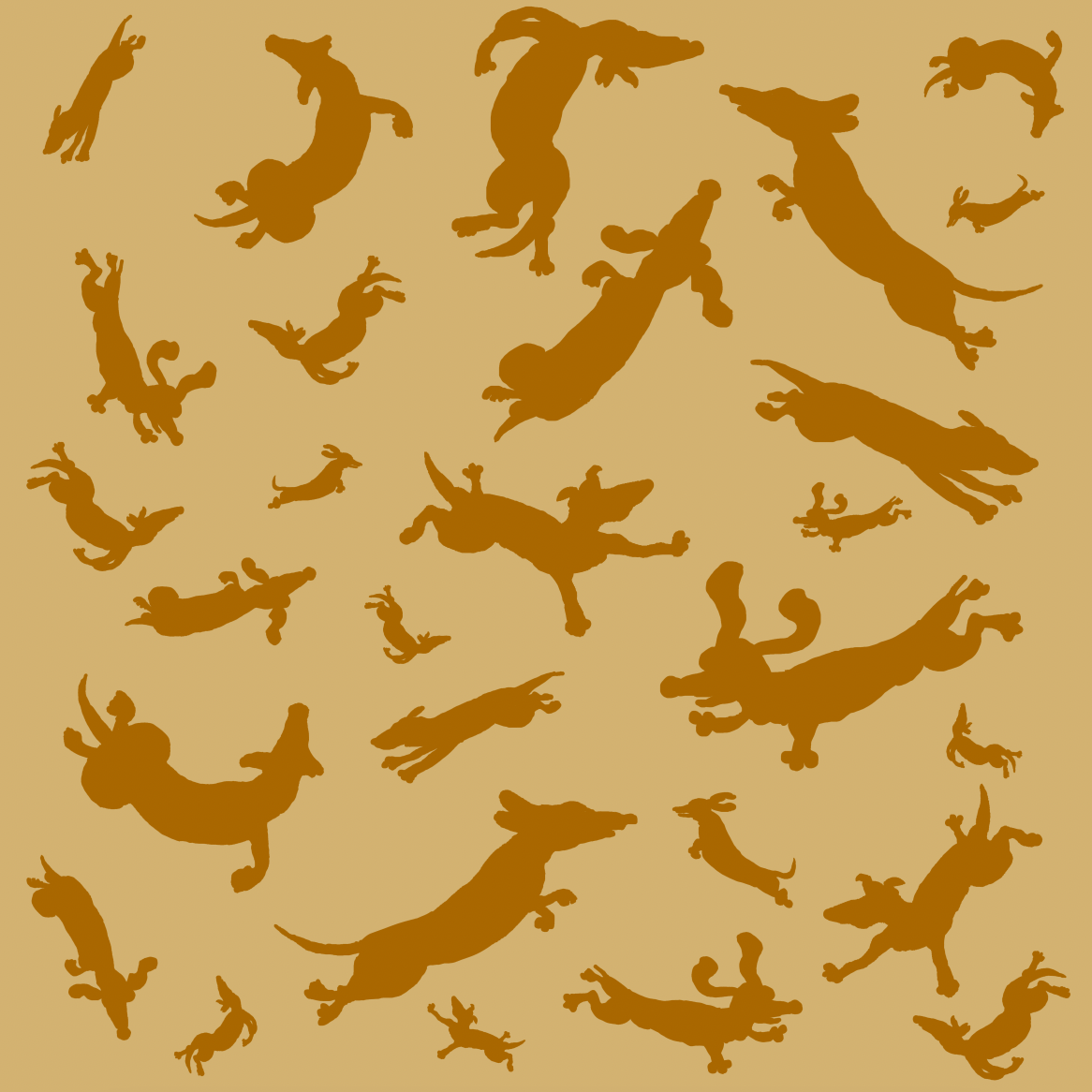  Dogs in Space - brown 