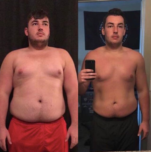 Zach Mahon. Full college student. 84 pounds lost.