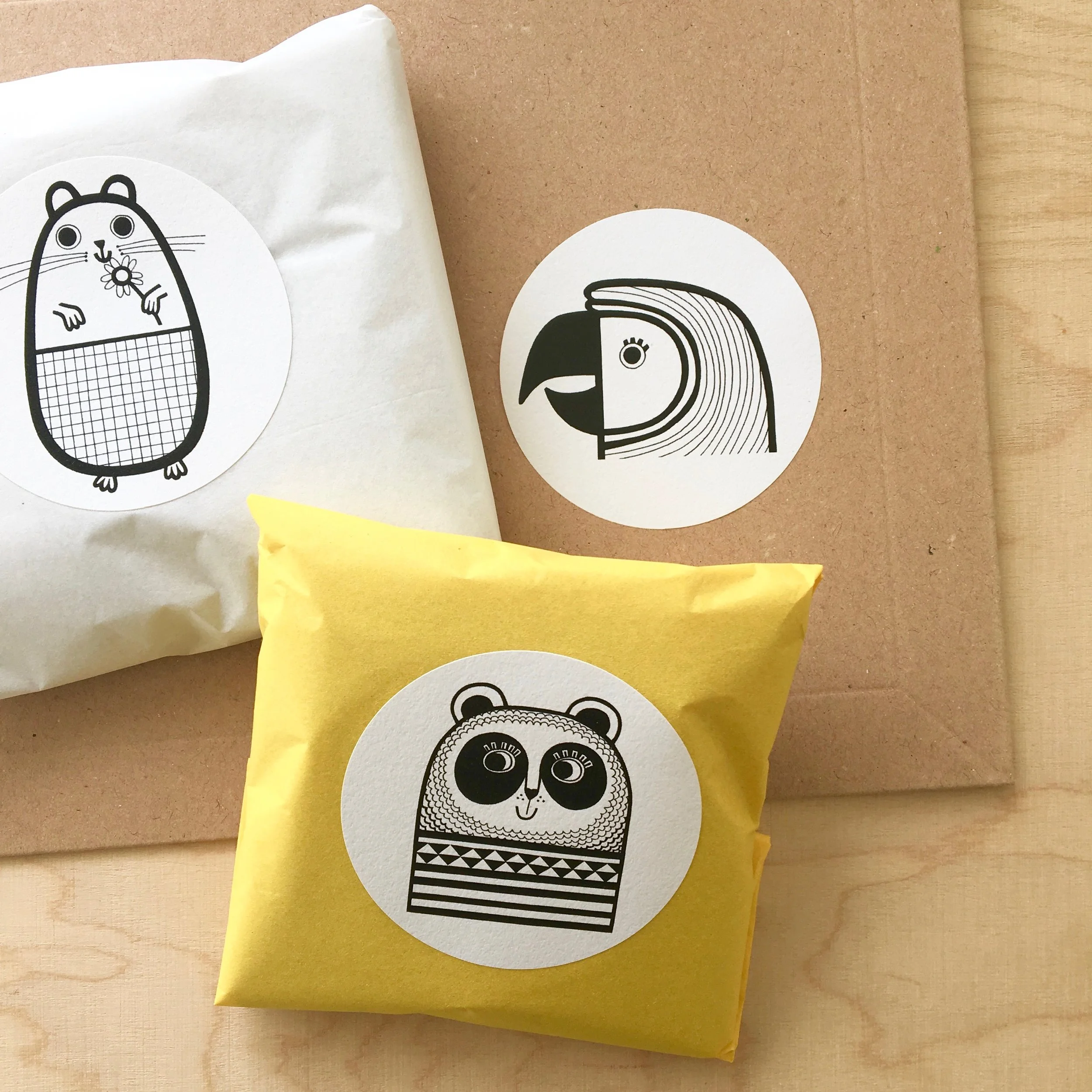 My new stickers to add to my packaging
