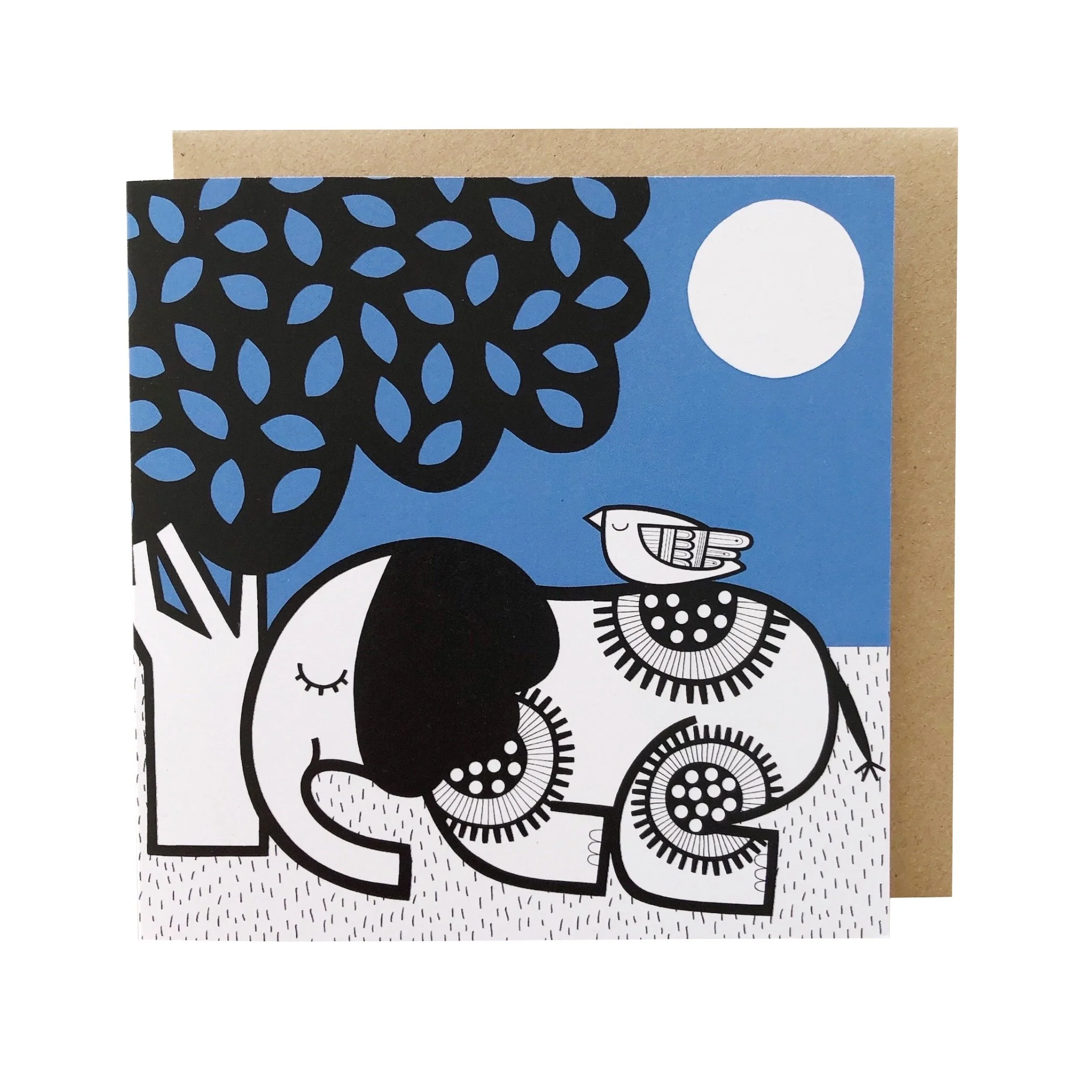 Sleeping Elephant Card