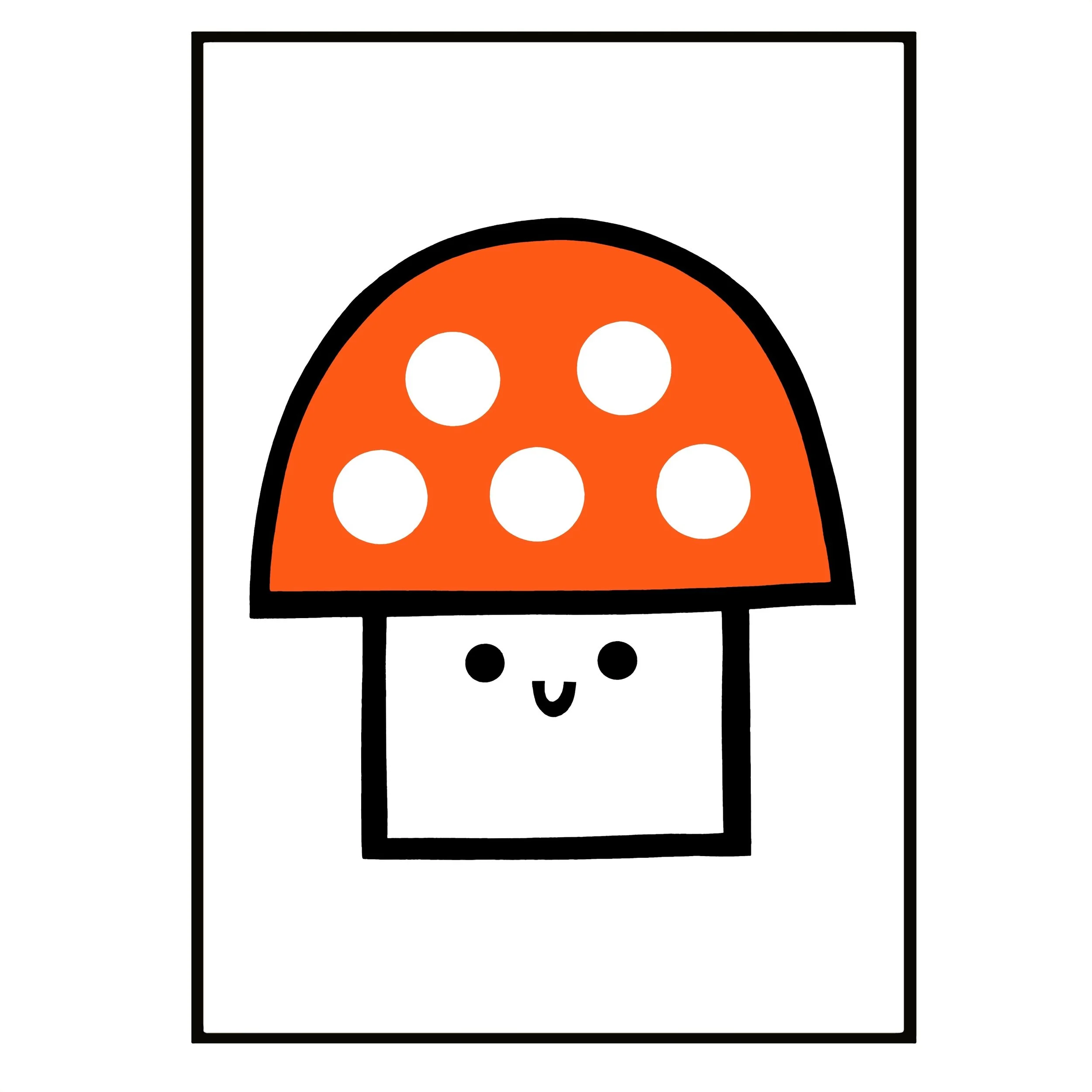 Happy Mushroom - choice of two sizes *NEW