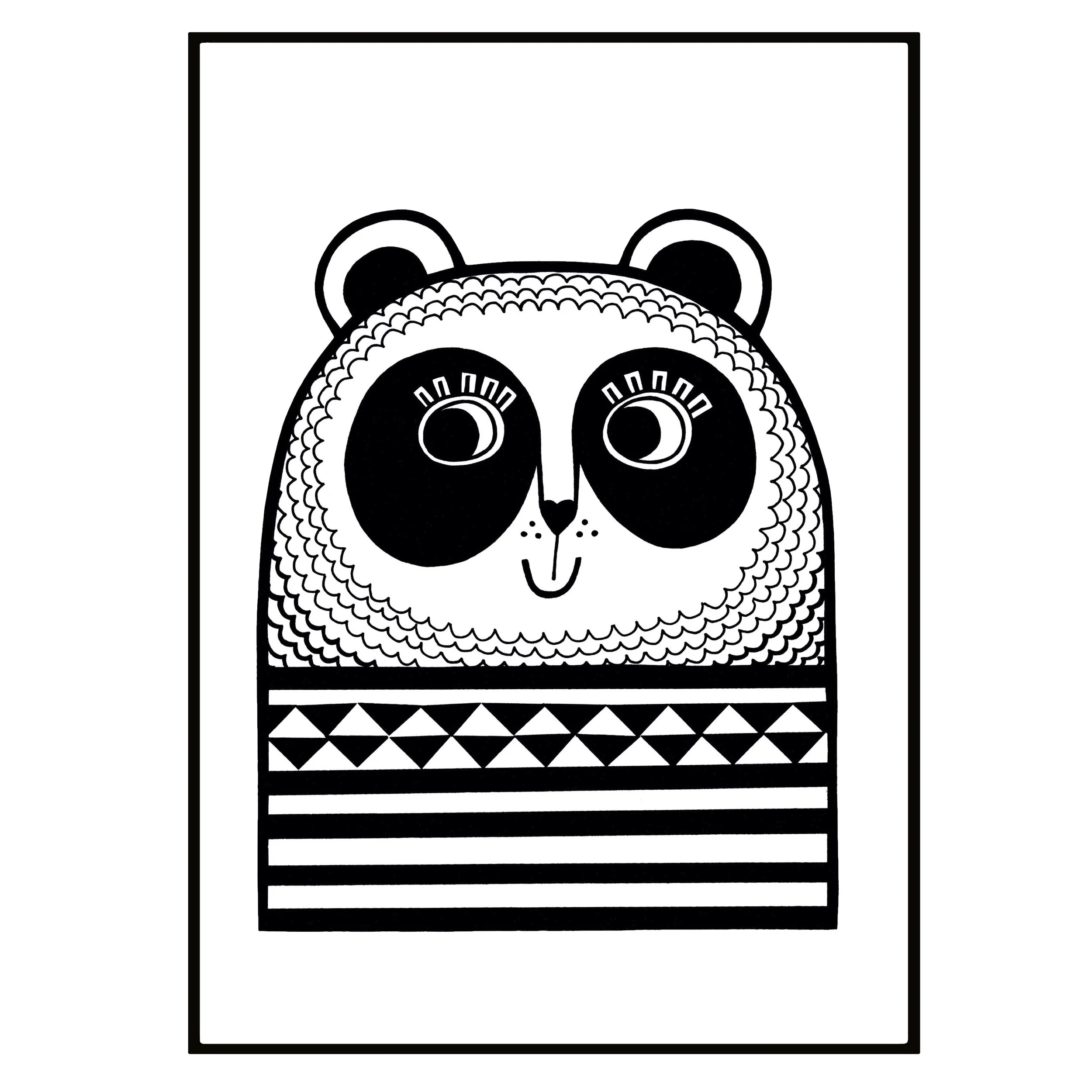 Happy Panda Print A4