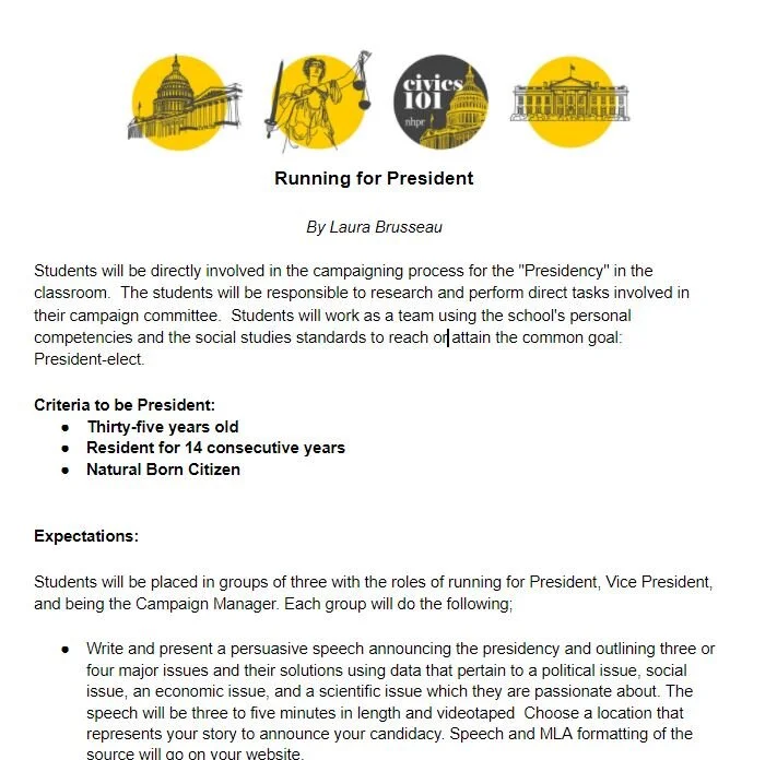 Running for President roleplay