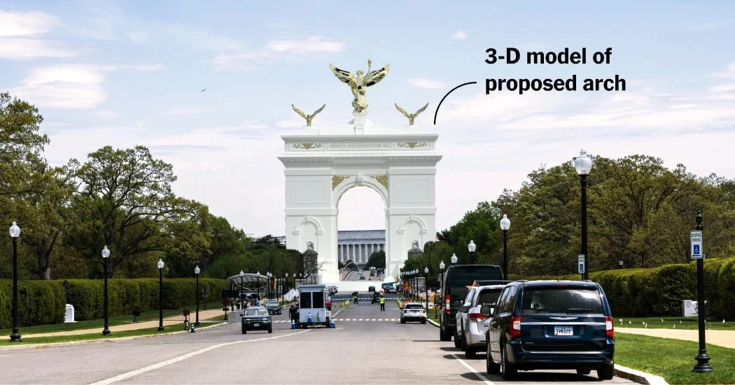 Rendering of proposed Triumphal Arch