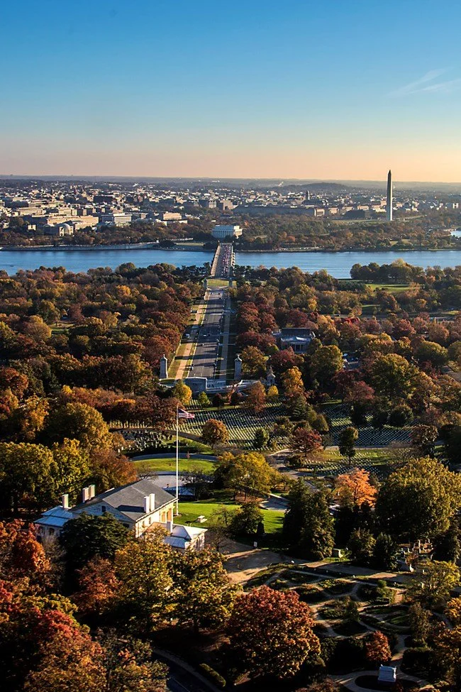 View from Arlington House to Lincoln Memorial