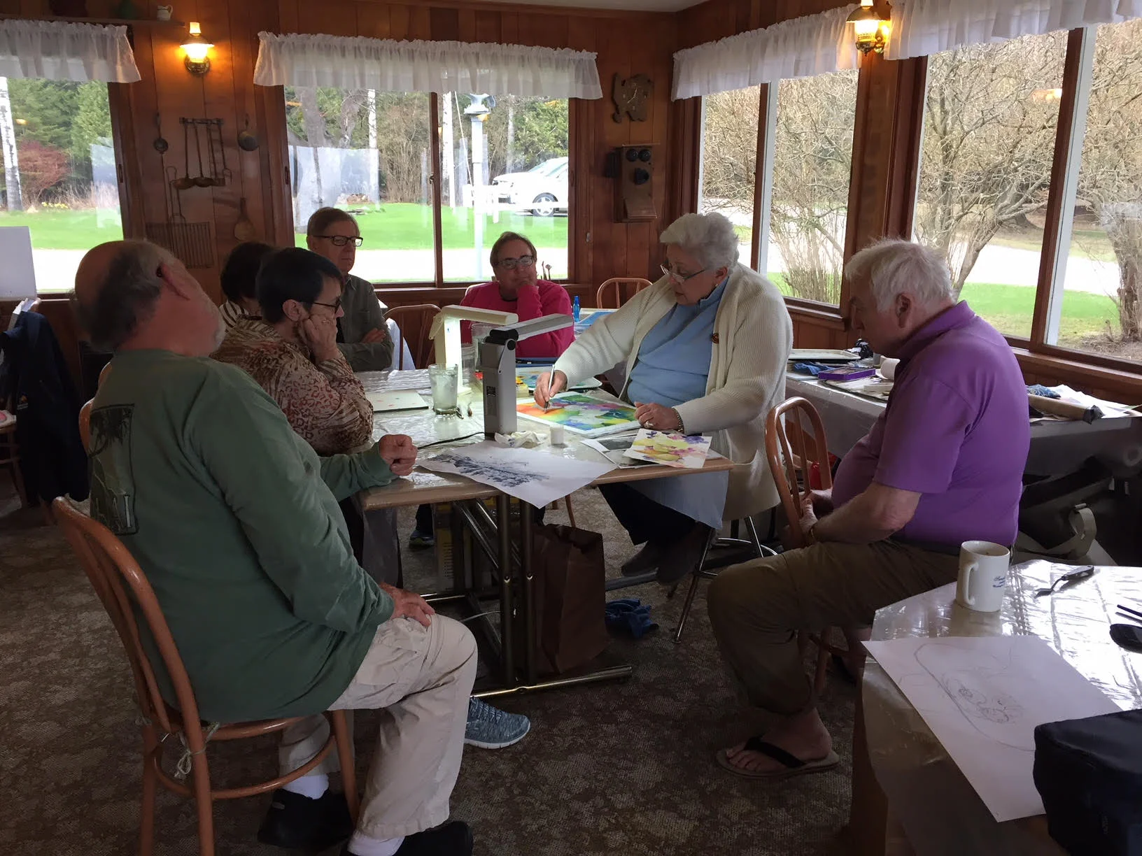 Dian Johnson’s watercolor workshop at Sunset Resort Spring 2018