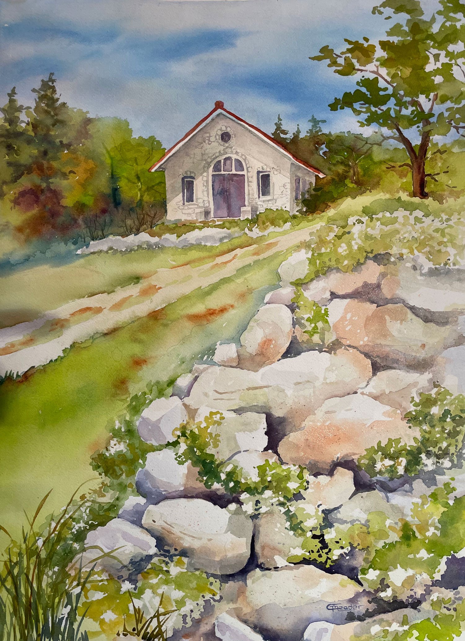 Cathy Meader   " Rock Island Stone Building"