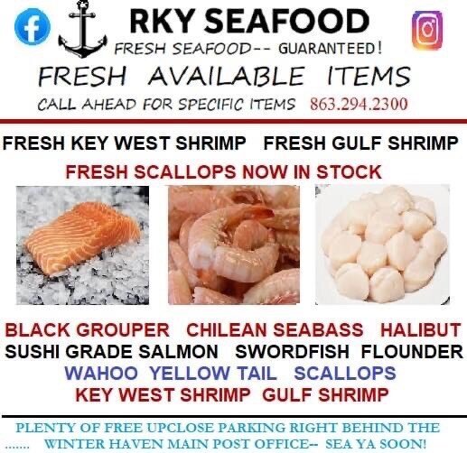 Seafood galore! Fresh gulf and key west shrimp instock. Check out our other fresh catches below.  Sea you soon!