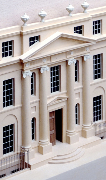 Georgian House Julian Bicknell Architects Cedar model with satinwood frame specially designed for wall hanging. We employ the same traditional and modern construction techniques as our Museum models.