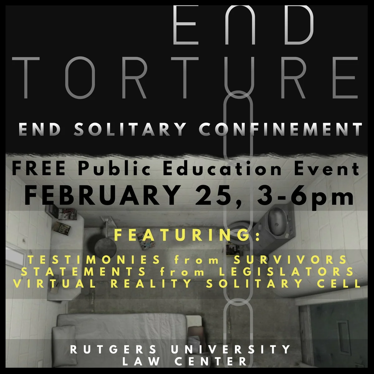 FREE EVENT Feb 25: End Torture, End Solitary Confinement