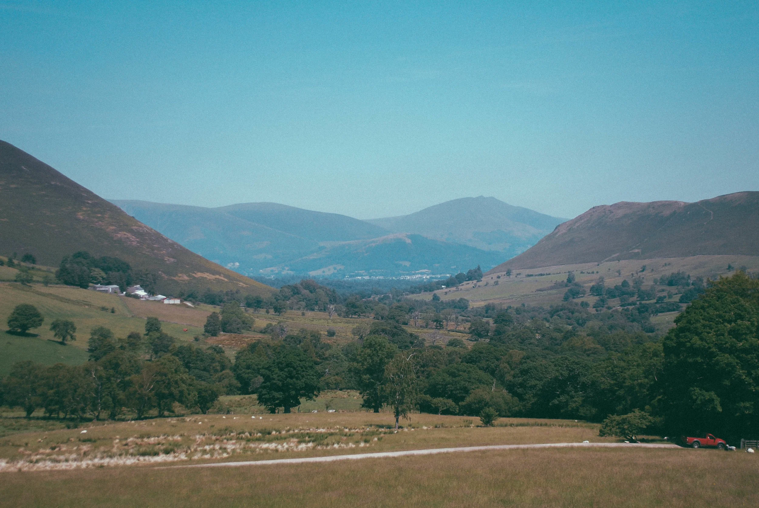 The view towards Braithwaite from High Snab Farm