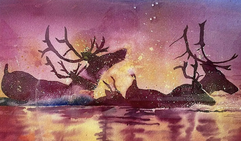 RECEPTION of Watercolor Art By Kathryn Miller