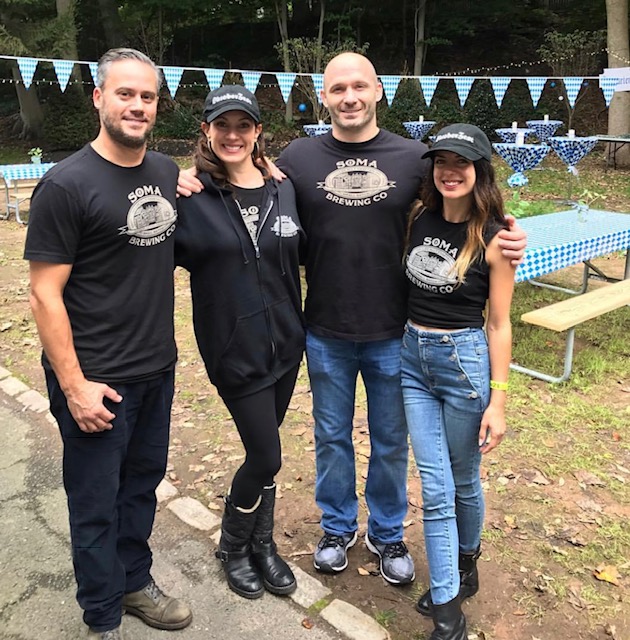 From left to right: SOMA Brewing Company founders: Adam Heydt, Bianca Froelich, Chris Froelich, Farnaz Heydt