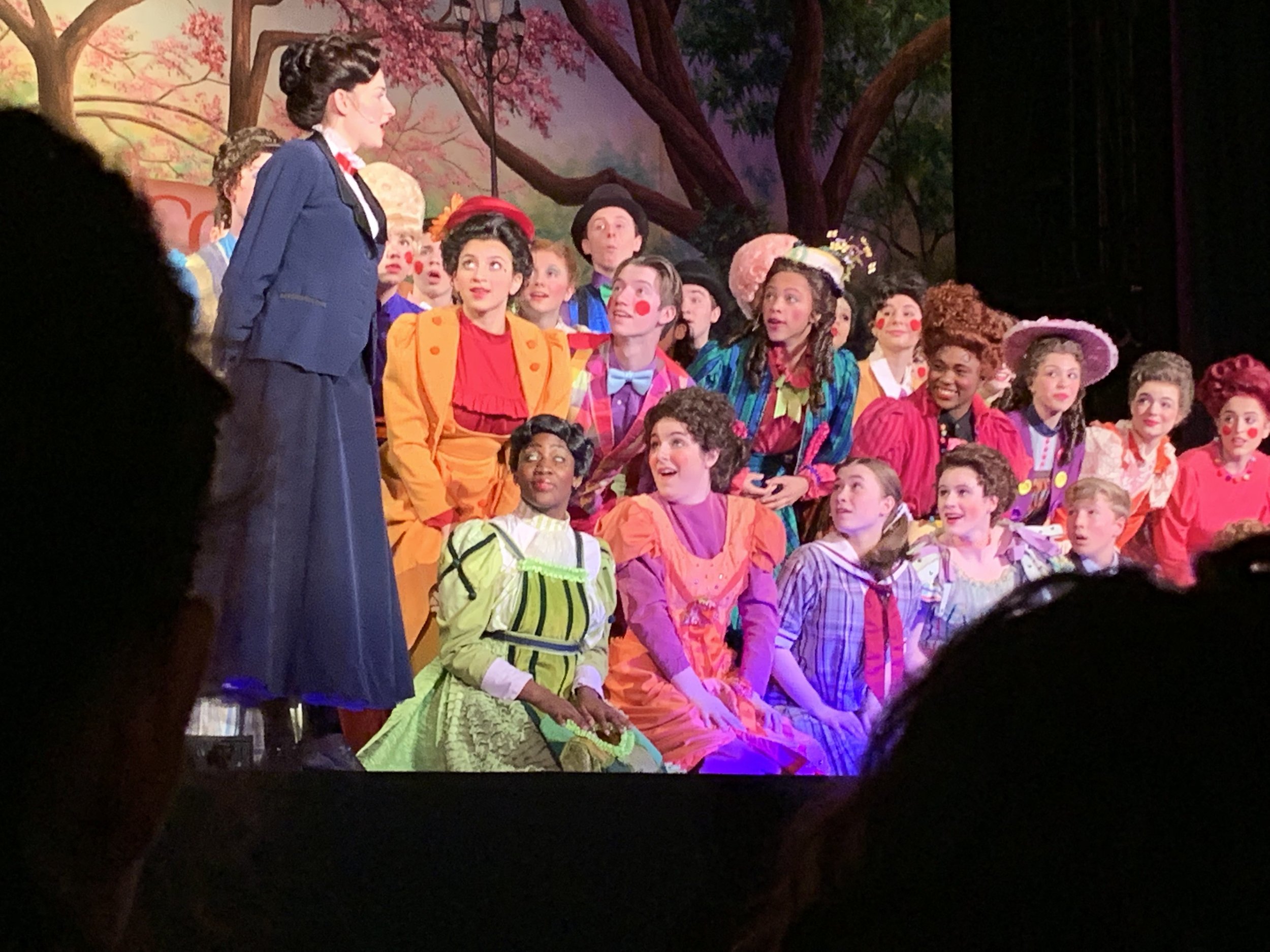 The incredible cast of Mary Poppins! Check out those COSTUMES.