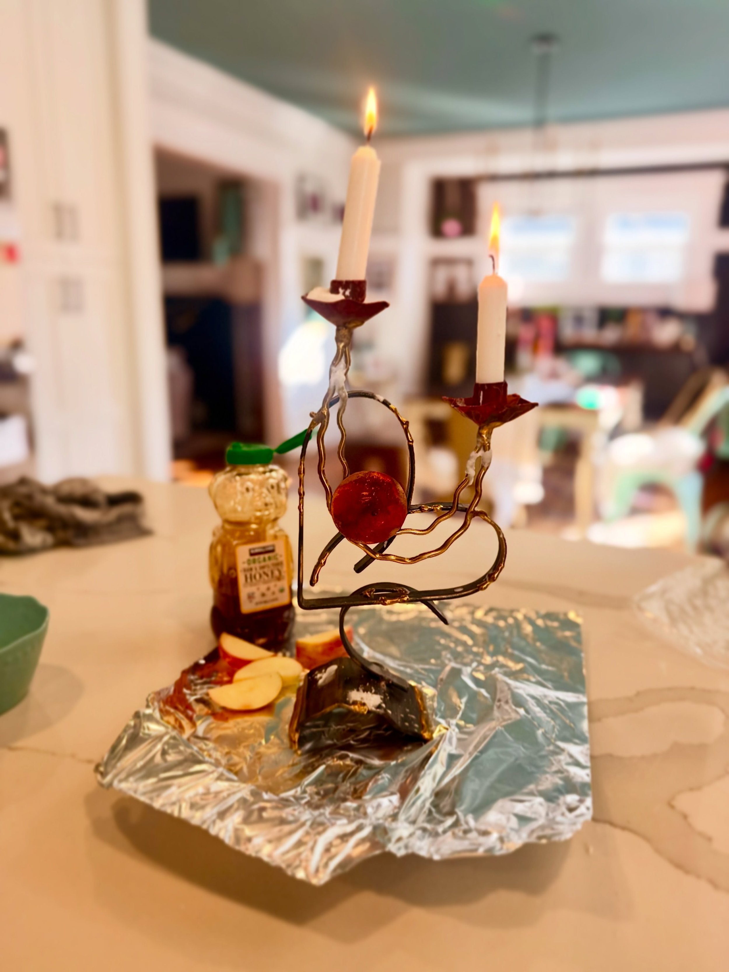 Two Candles🕯️🕯️
by Rabbi Zoe Klein Miles
On Shabbat we light two candles, one for
remembering Shabbat and one for observing Shabbat.
Today, we light two candles.
This one for Building One, This one for Building Two, This one for the Pentagon and th