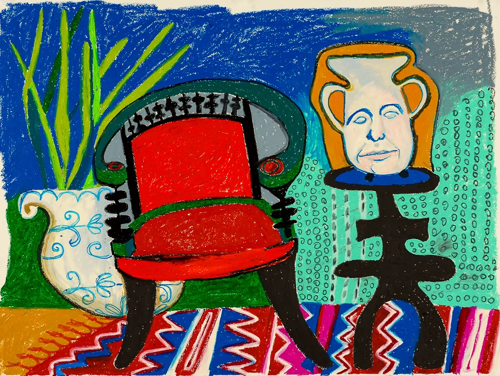 Somber Vase in a Parlor