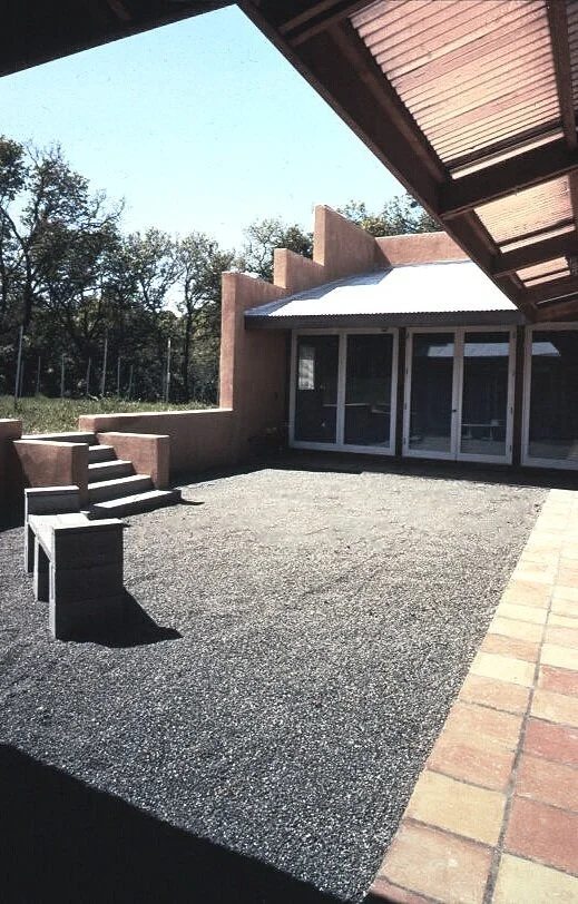 Open court overlooking the vineyard