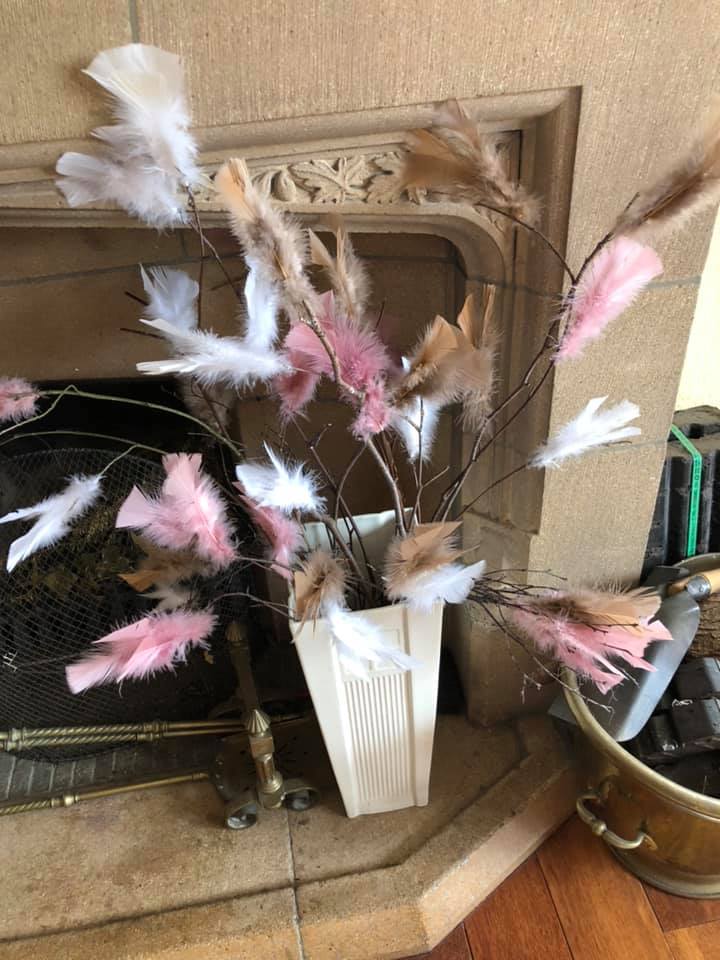 Suzanne's Swedish Spring Feather display