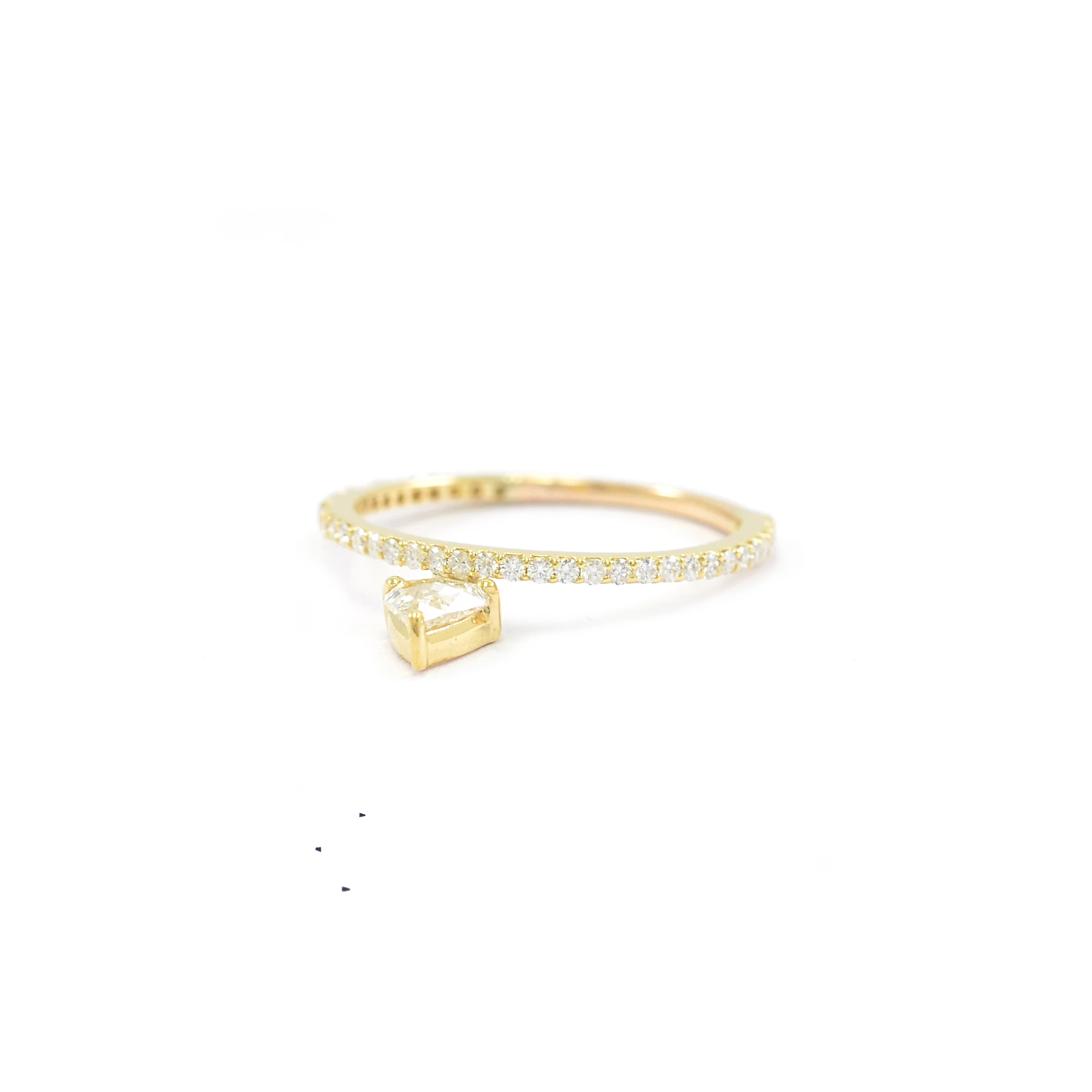 Rose cut trillion and round pave diamond ring.jpg