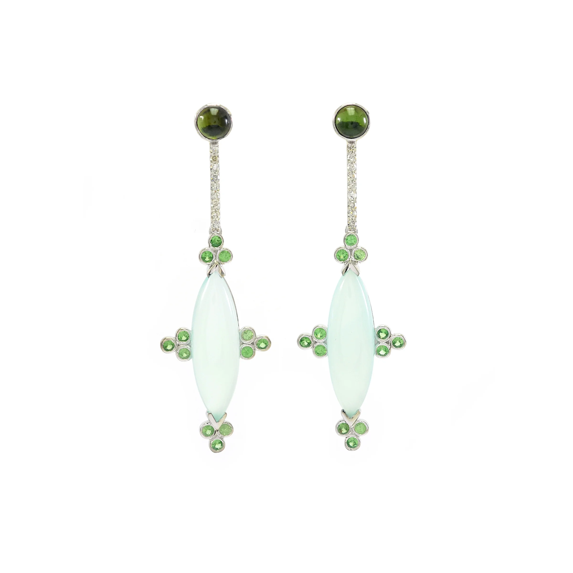 Blue Calcedony with Tsavorite and diamond earrings.jpg