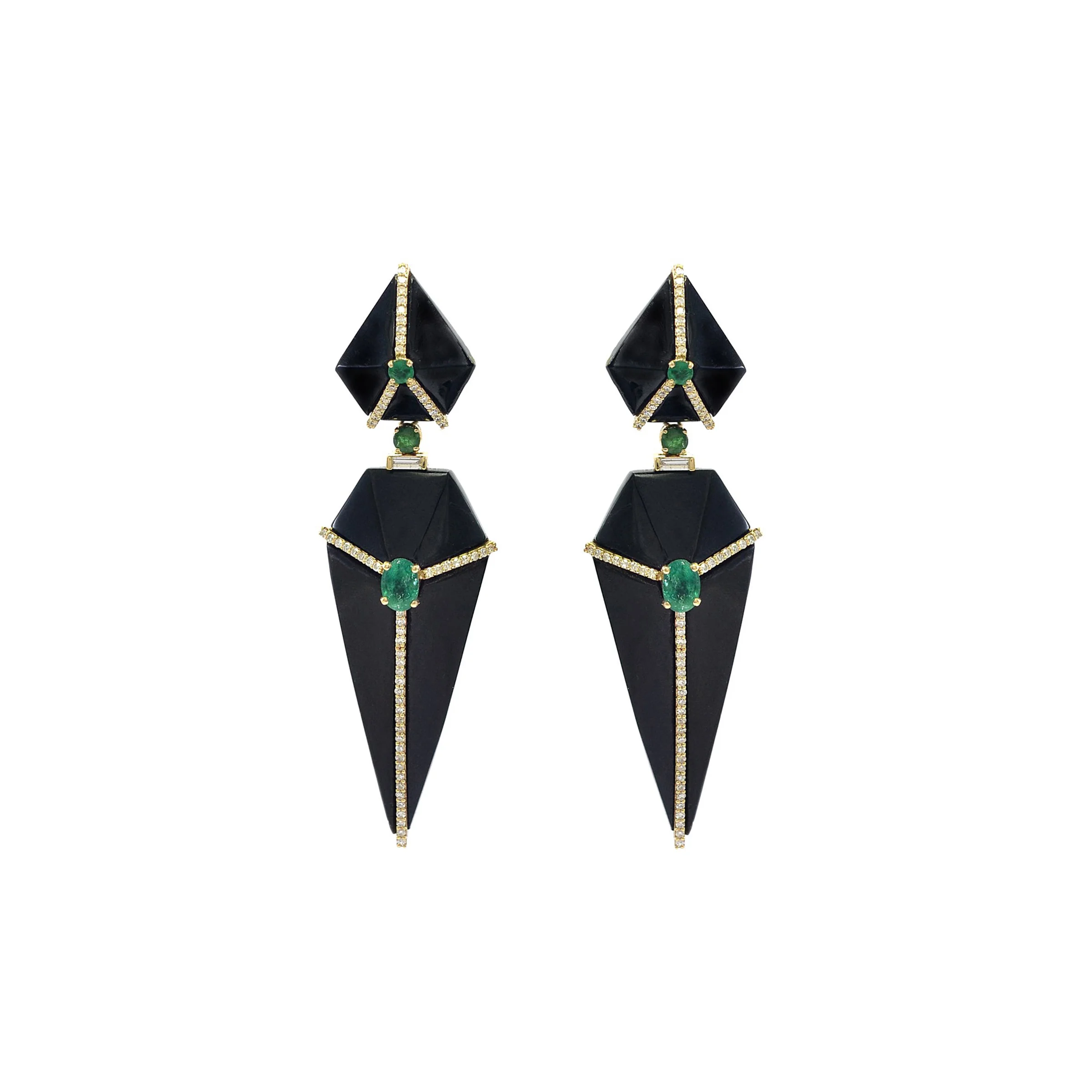 Onyx Earrings with Emeralds and Diamonds.jpg