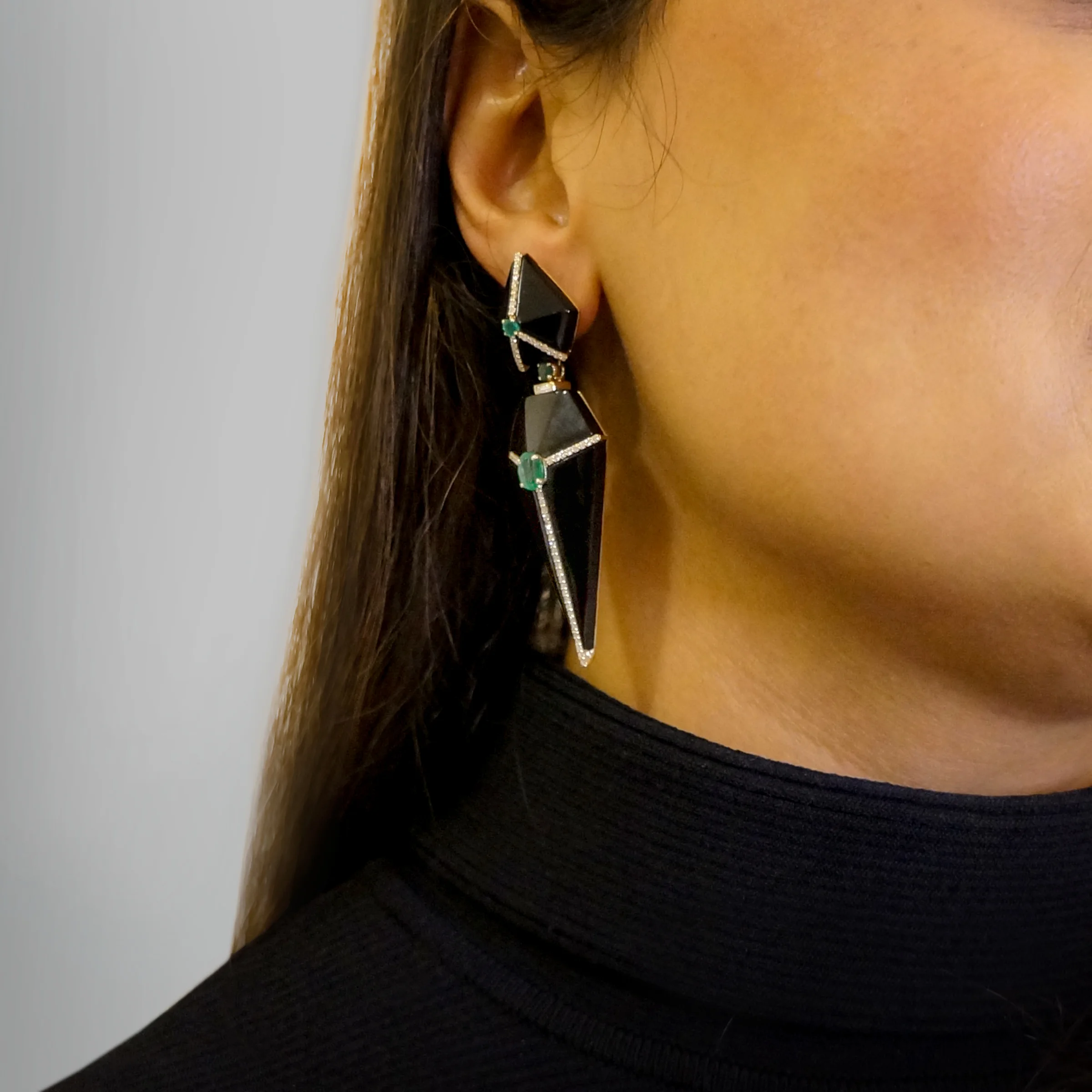 Onyx Earrings with Emeralds and Diamonds3.jpg