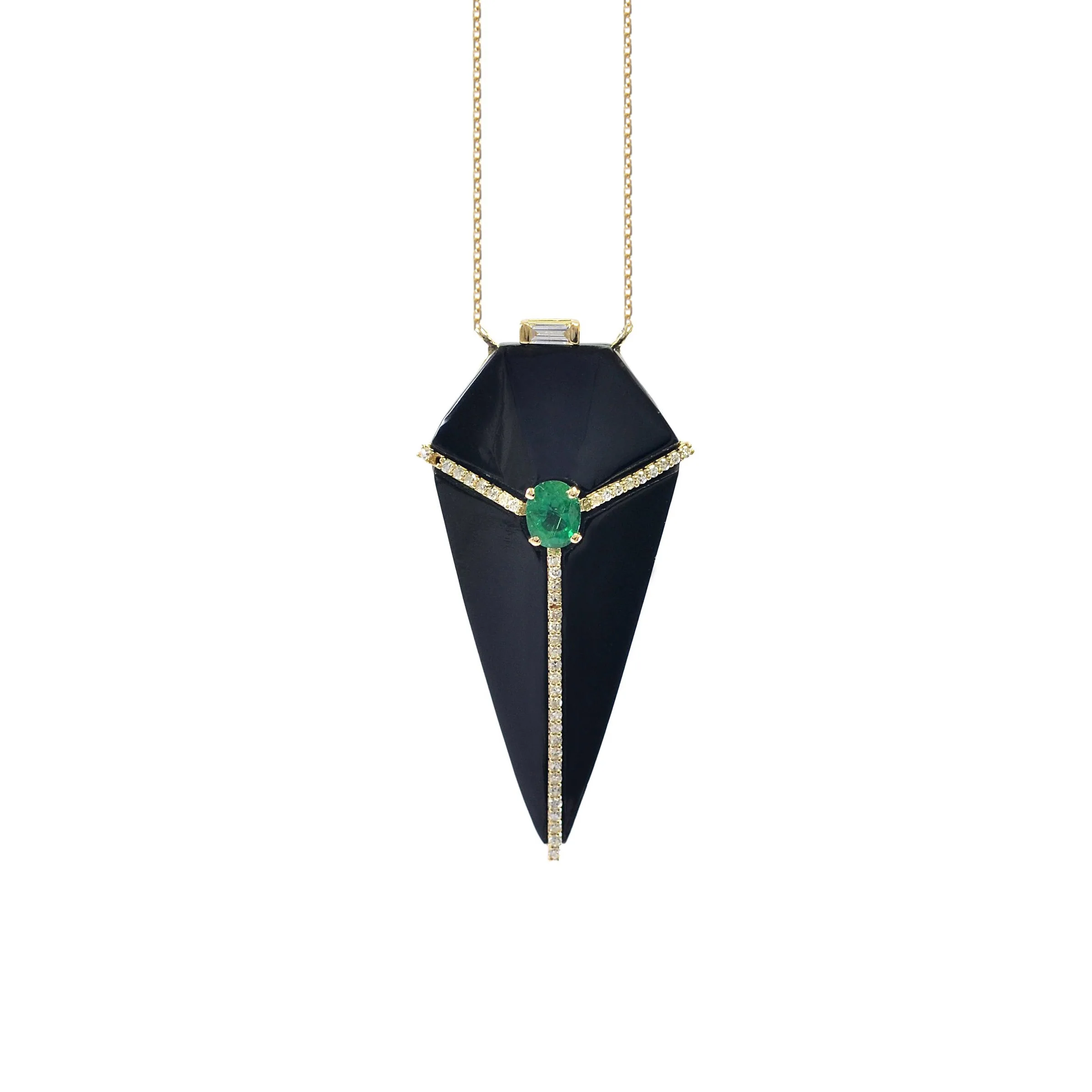 Onyx Pendant Necklace with diamonds and Emeralds.jpg