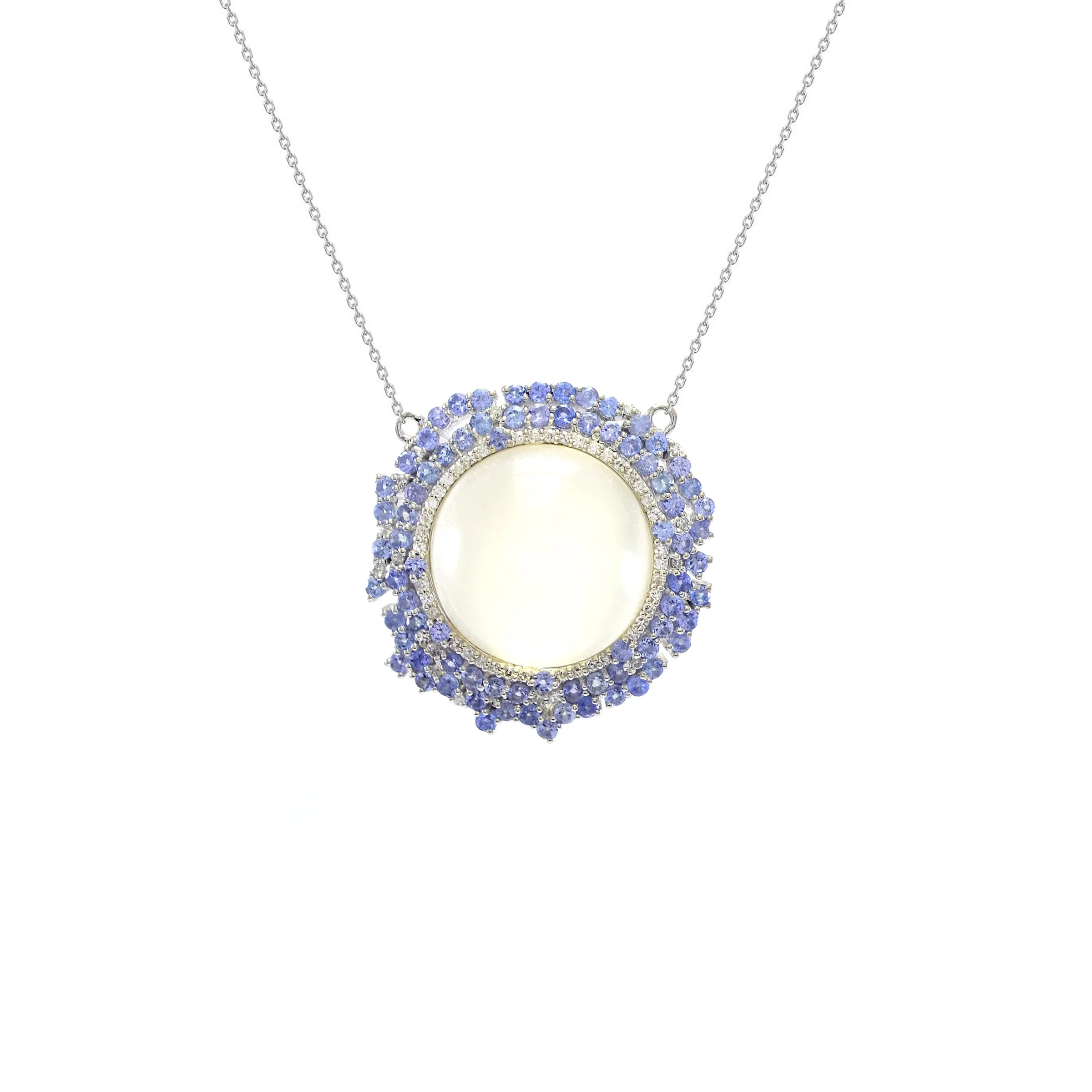 Moonstone Tanzanite and Diamond Necklace.jpg