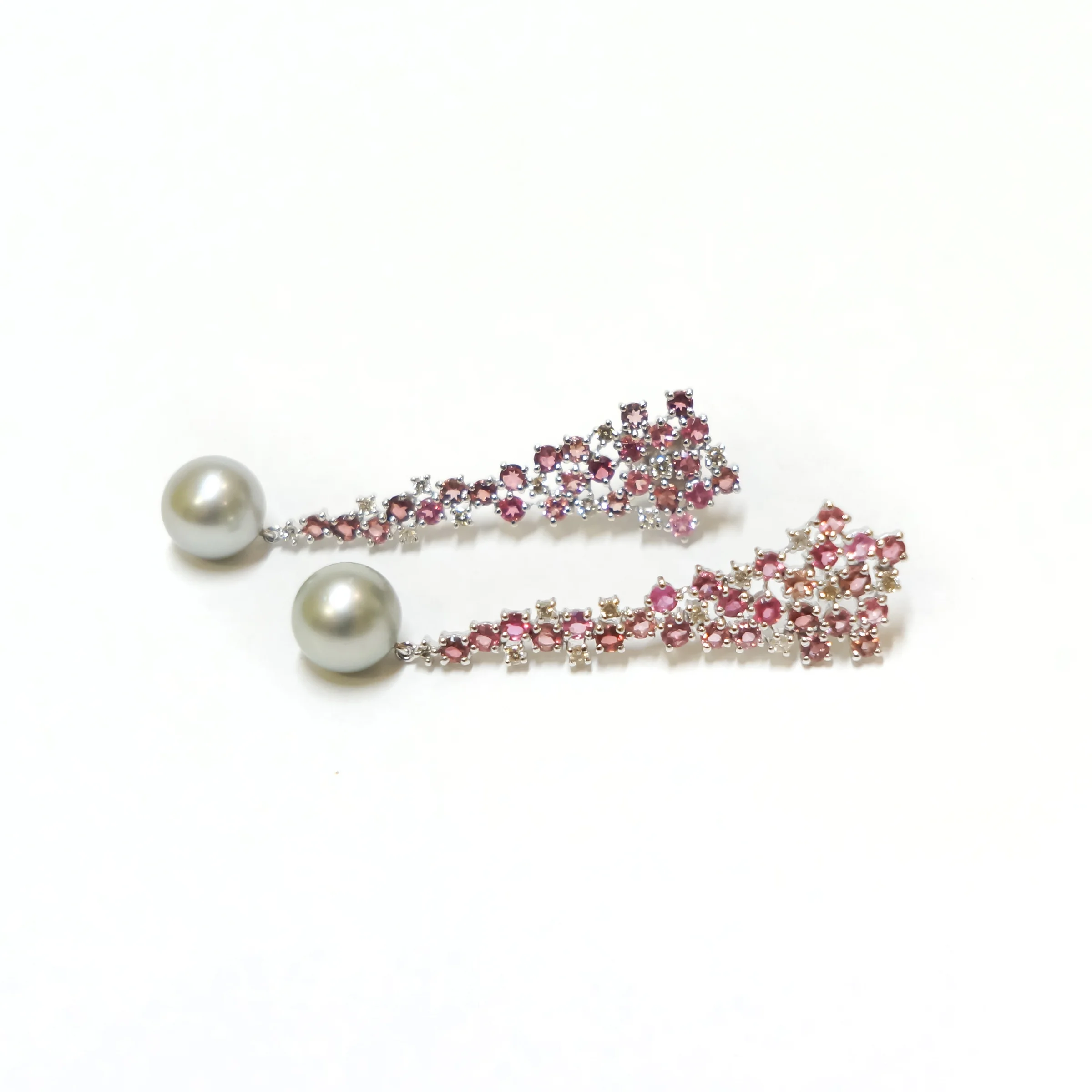 Tourmaline and Diamond Earrings with Tahitian Pearl3.jpg