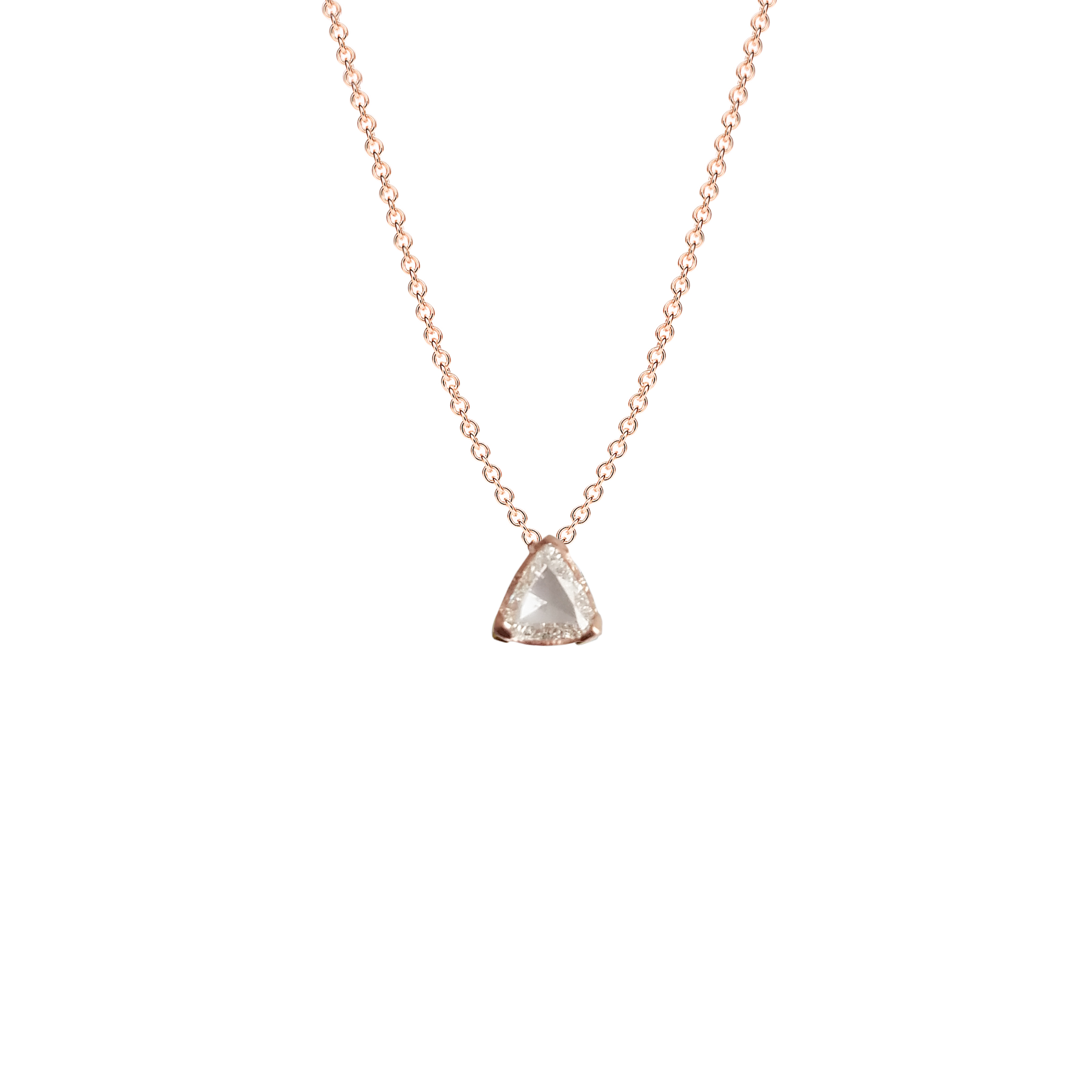 Trillion Rose Cut Diamond Pendant Necklace — Ri Noor