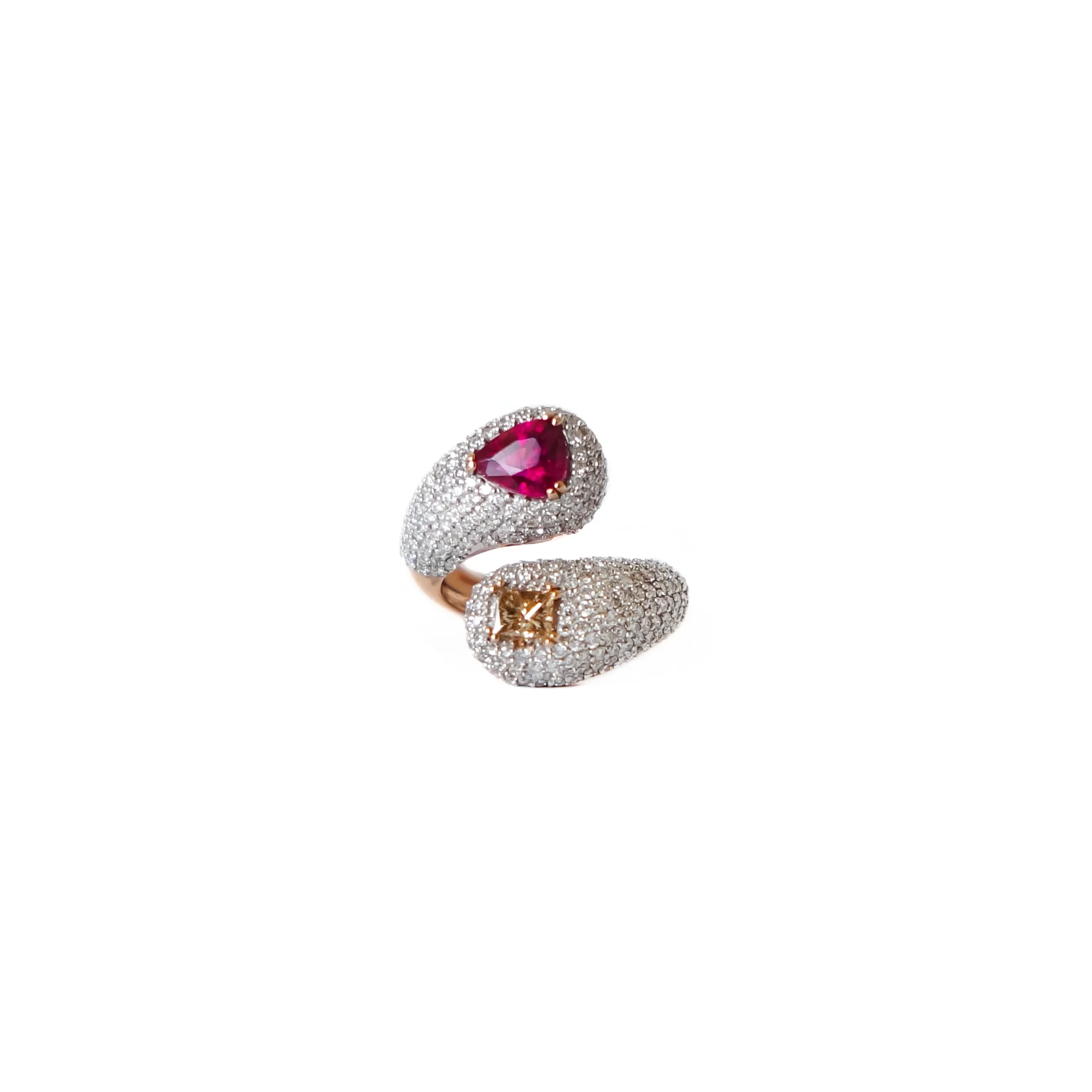 Rubellite Fancy Diamond and white diamond ring.jpg