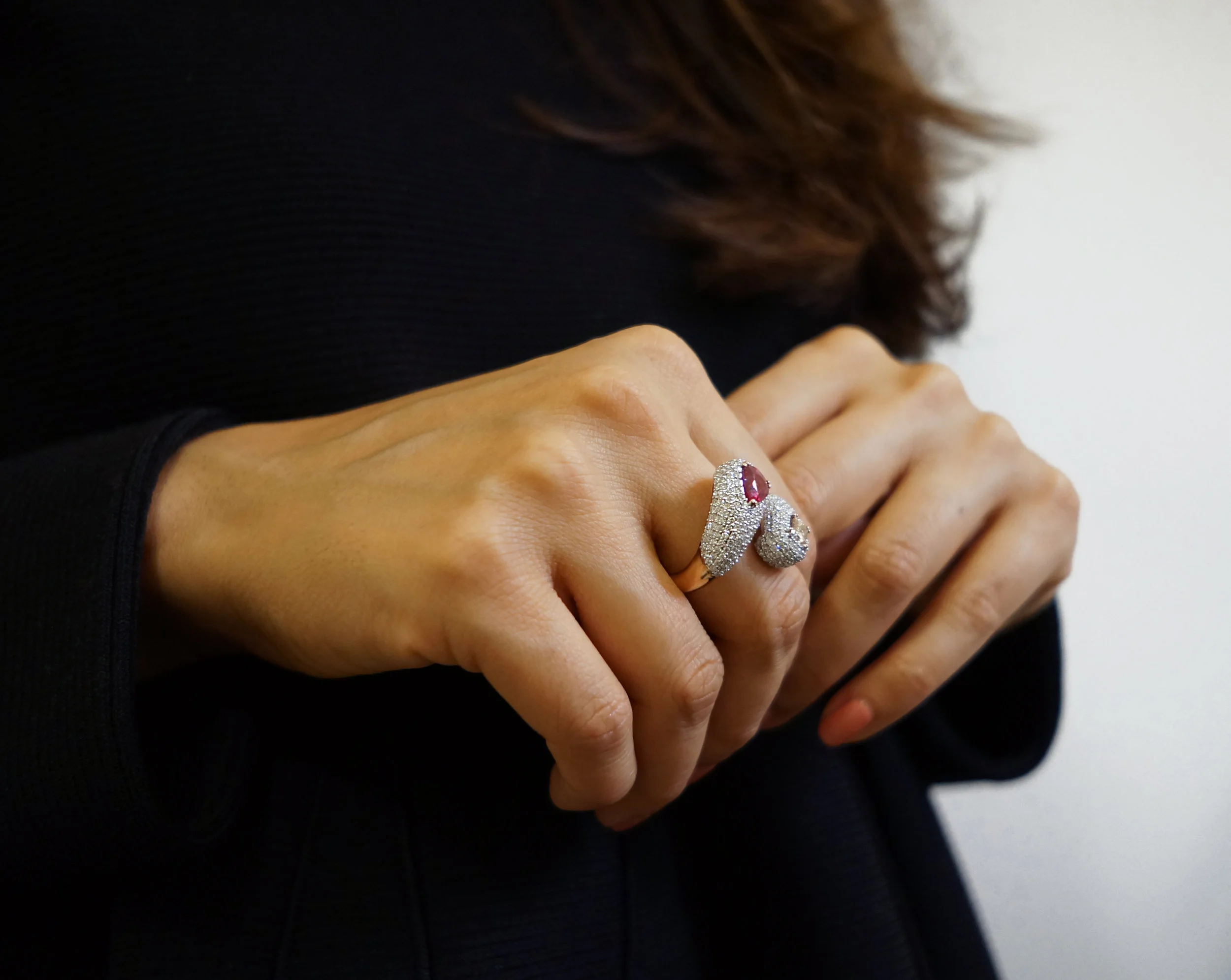 Rubellite Fancy Diamond and white diamond ring3.jpg