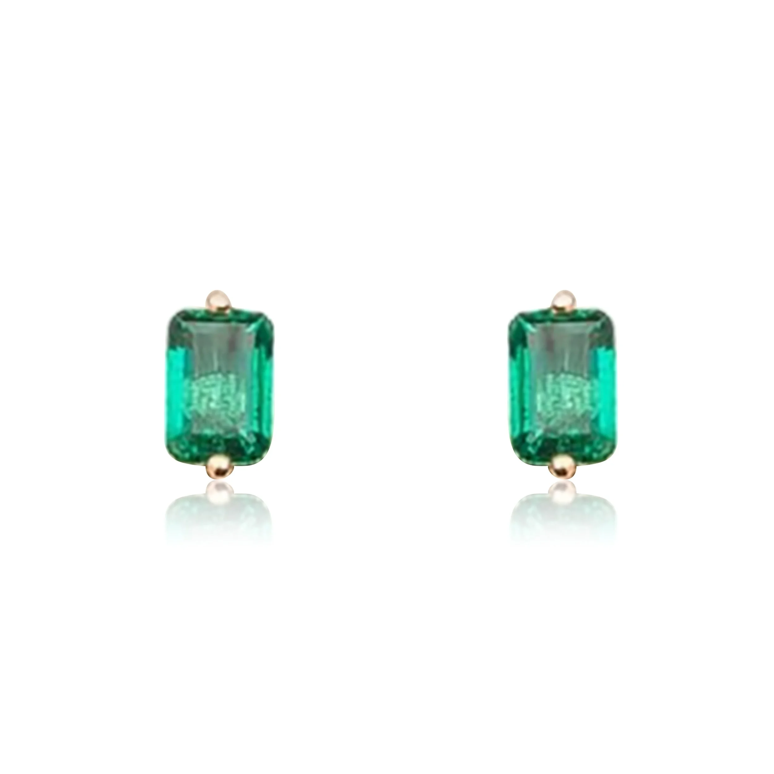 Luxury Essentials Emerald Stud Earrings