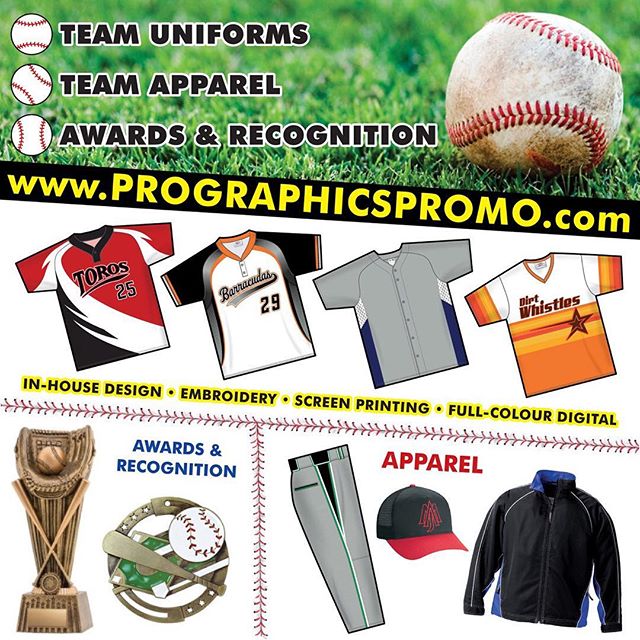 Pro Graphics has everything you need to get you and your team ready for baseball season!!
Come on down to 820 Gardiners Rd. Or contact us on our website (link in bio). #baseball #kingston #ygk #apparel #teamwear #jerseys #trophies #plaques #medals #s