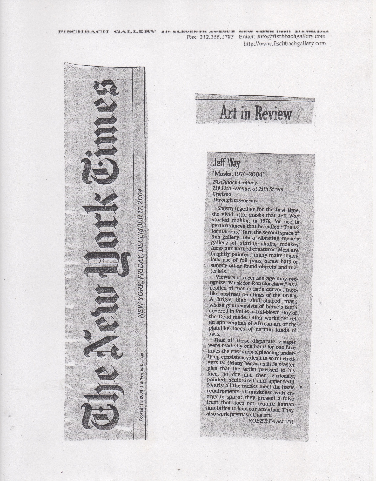 Art in Review, Smith Roberta, New York Times, 2004