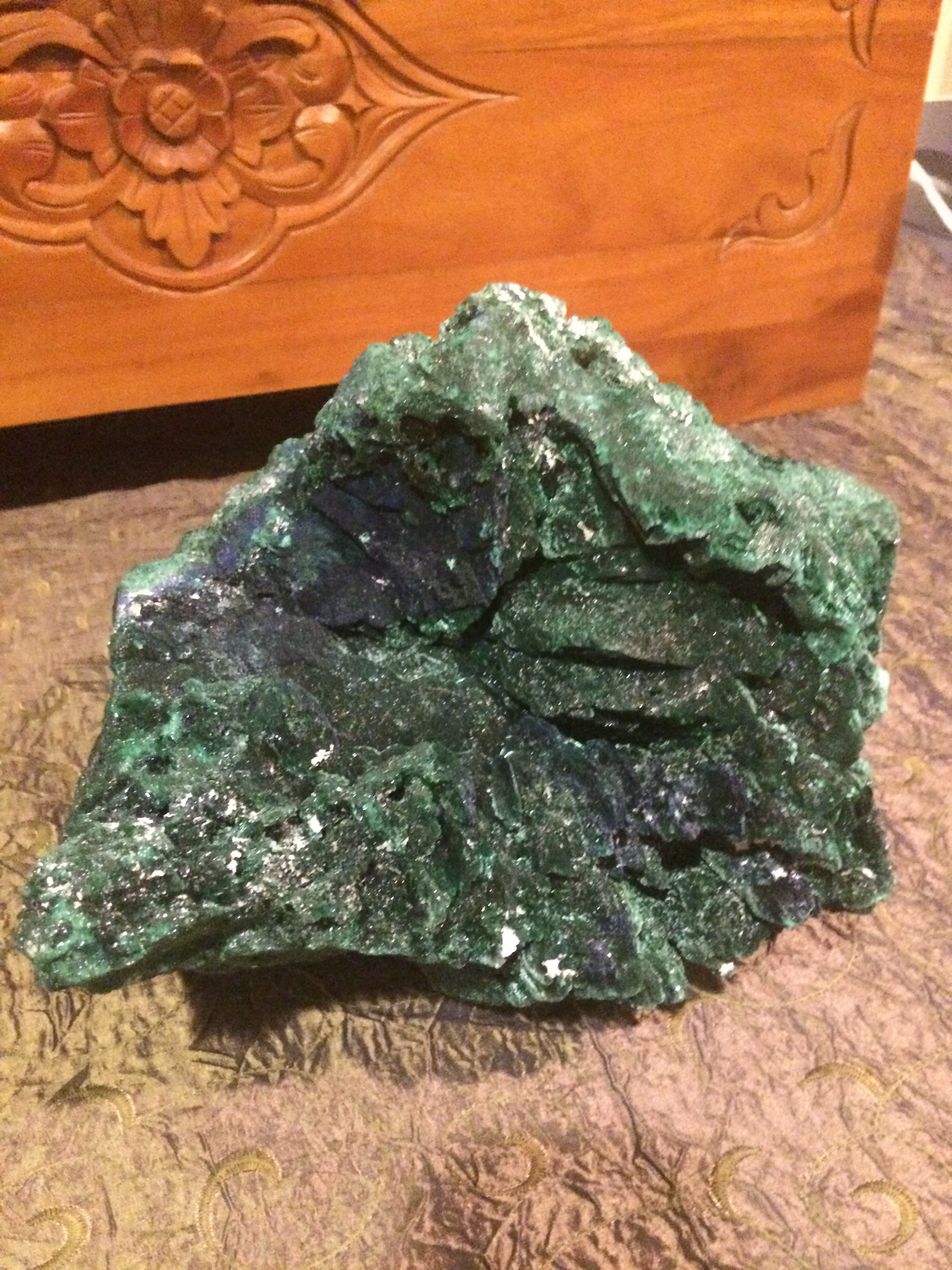 Malachite with Azurite from Morocco SQ15 11x8x9 $3000.00