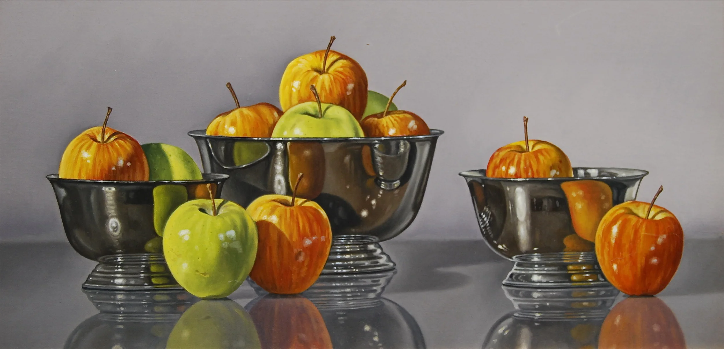 066.three silver bowls oil.JPG