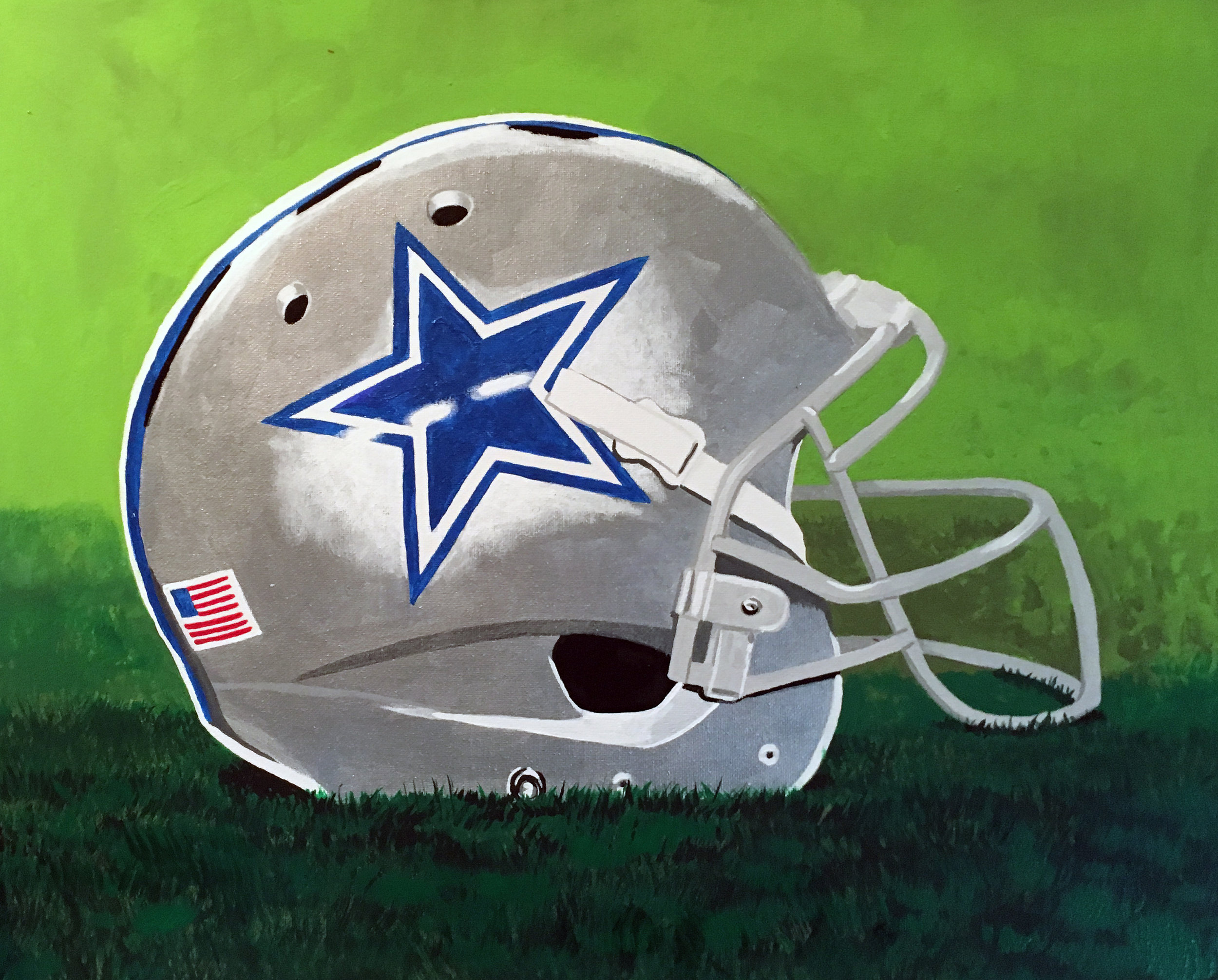 Dallas Cowboys Helmet Painted Christ