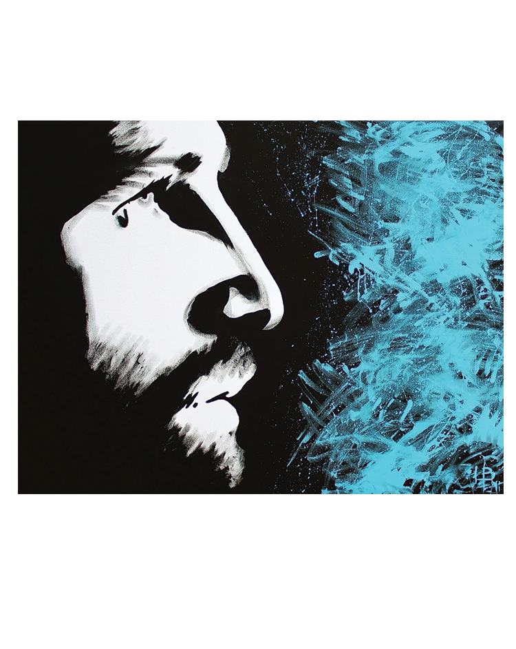 Jesus Christ portrait profile painting forgiven