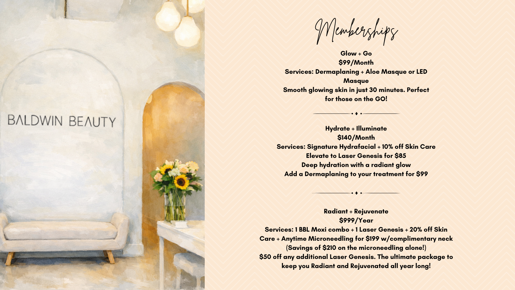 Radiant + Rejuvenate $999Year Services 1 BBL Moxi combo + 1 Laser Genesis + 20% off Skin Care + Anytime Microneedling for $199 wcomplimentary neck (Savings of $210 on the microneedling alone!) $50 (1).png