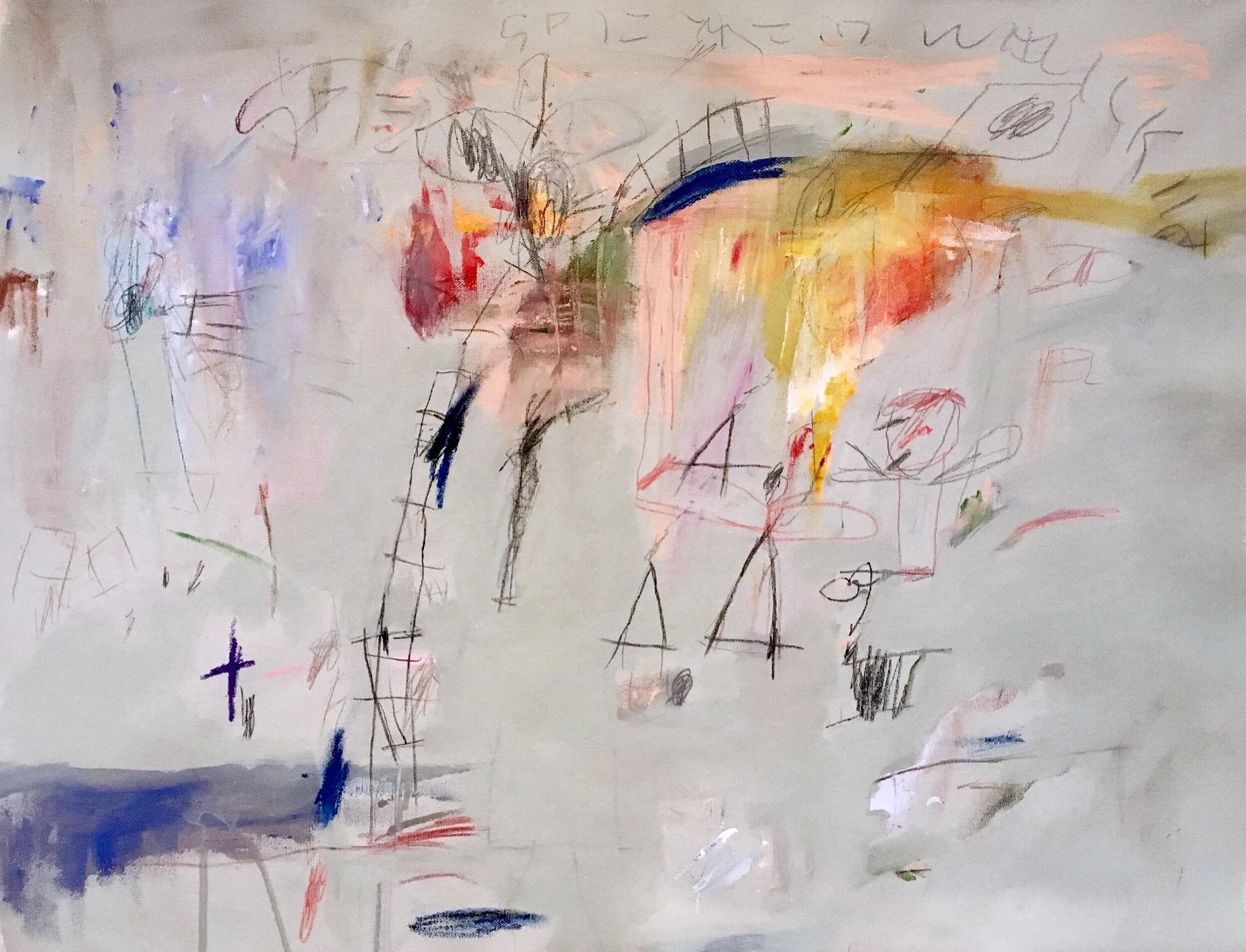 D.O.P24 x 30”Acrylic, pastel, pencil, graphiteOn canvas