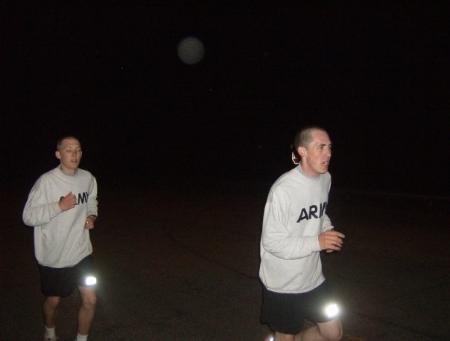 That's me on the right, thoroughly enjoying a run, obviously