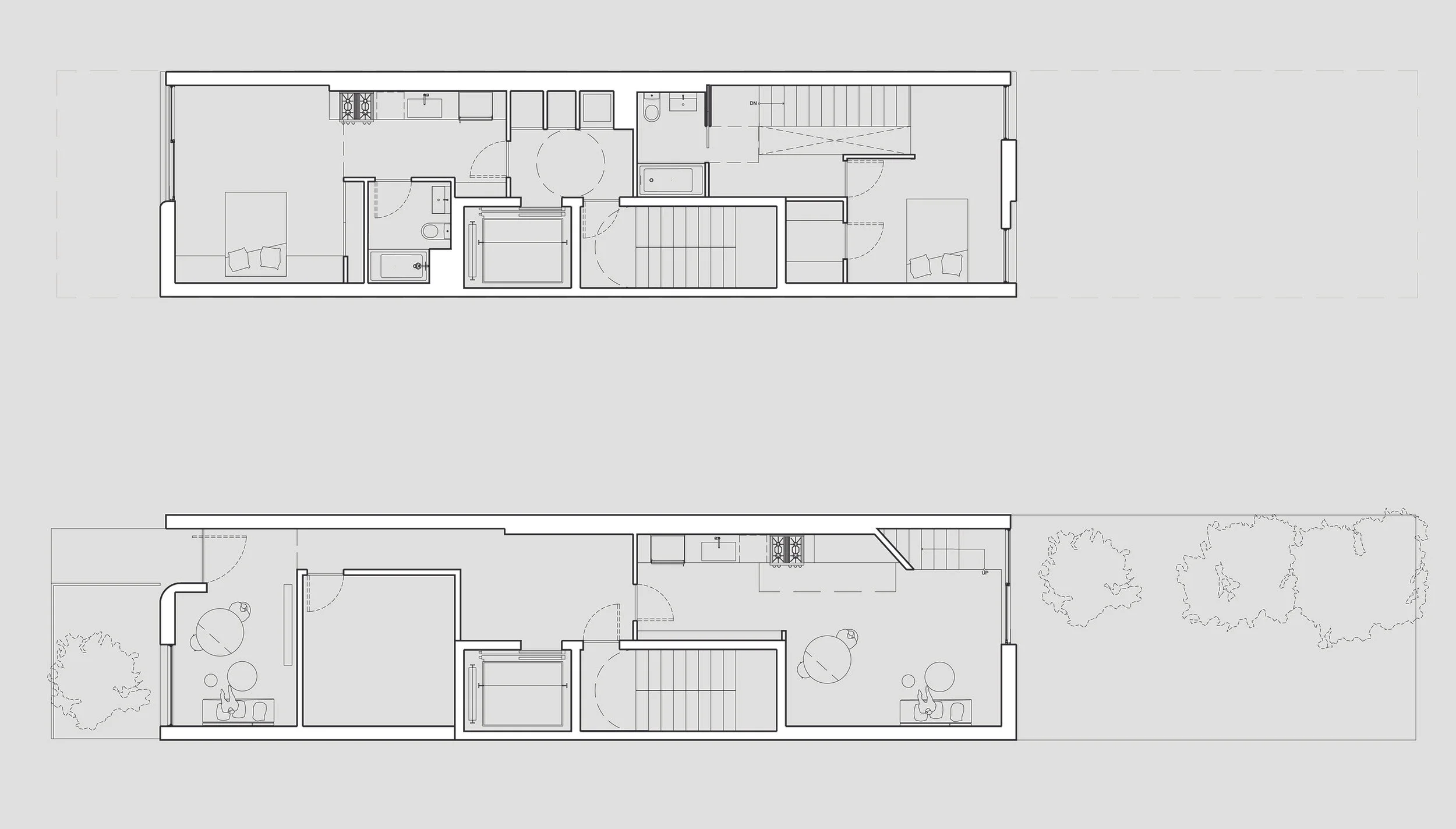 Floor plans for lobby and second flr.