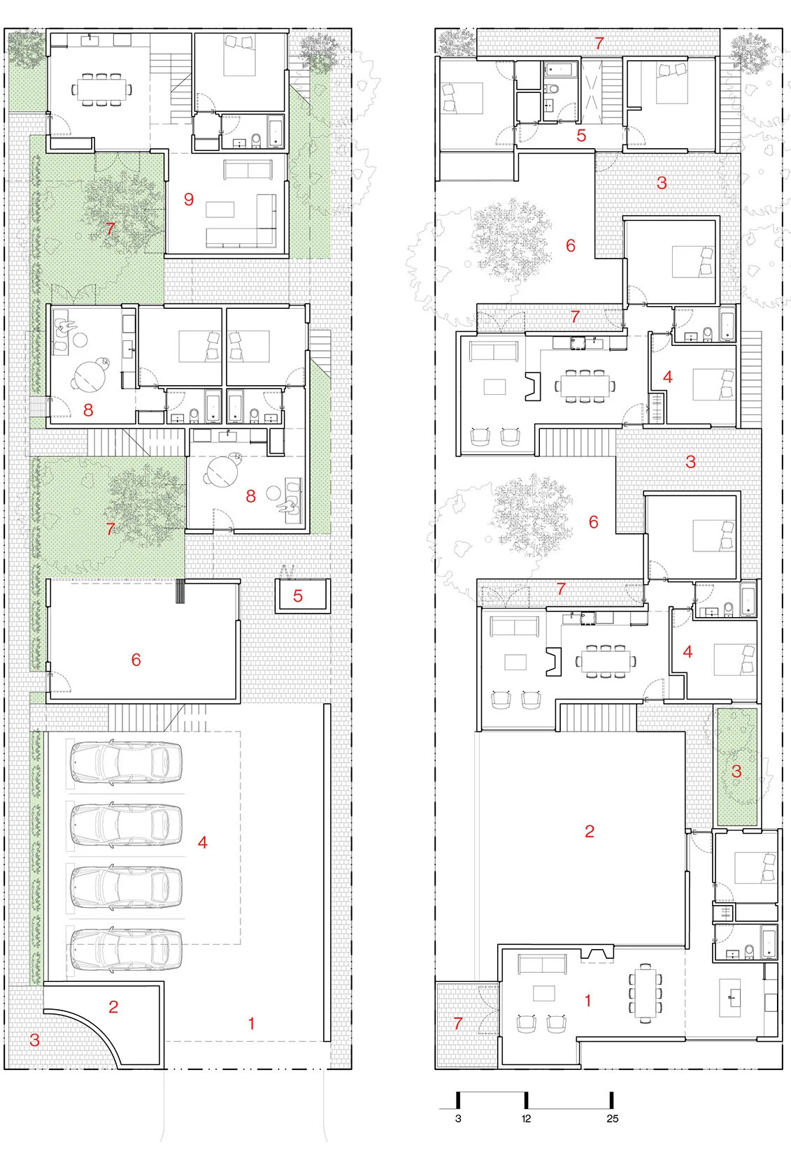 Ground Floor Plan + Second Floor Plan